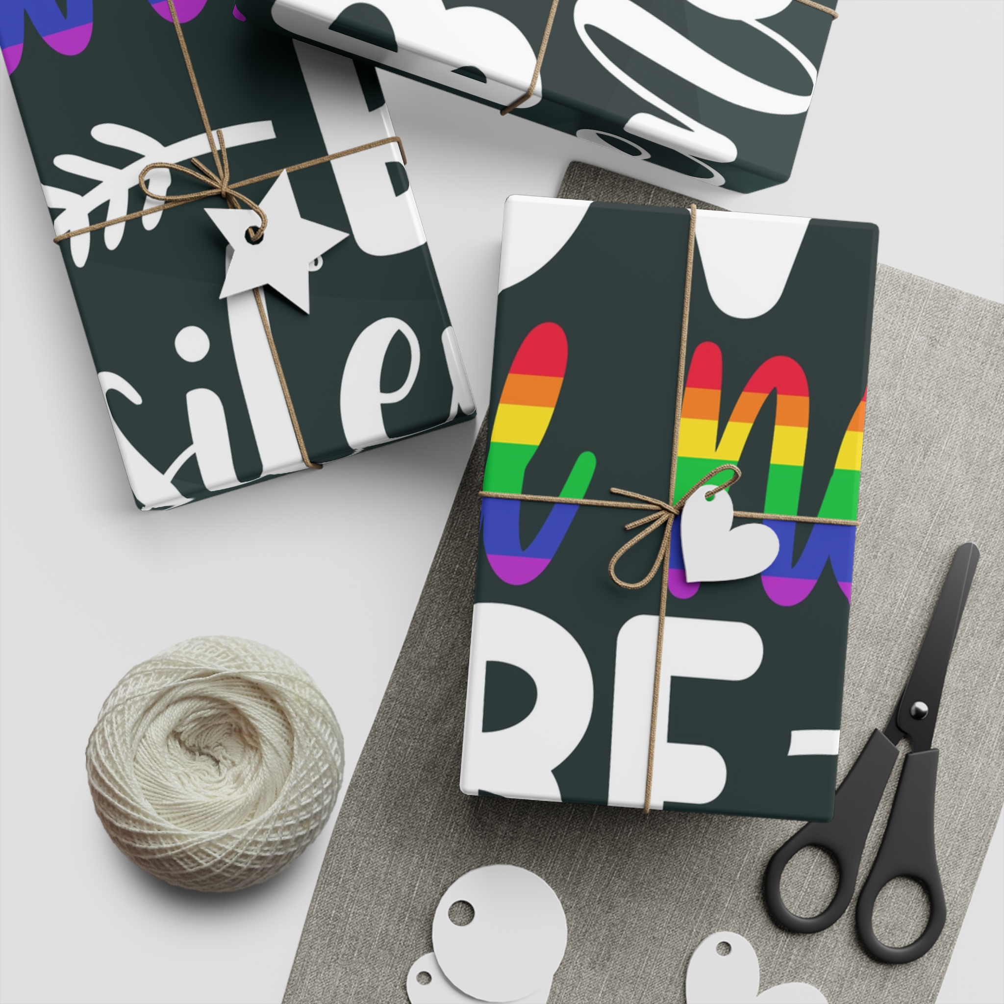 Love Will Be Silenced Premium Gay Pride Lettering Vector Design Gift Wrapping Paper Sheets 1pc - Image 5