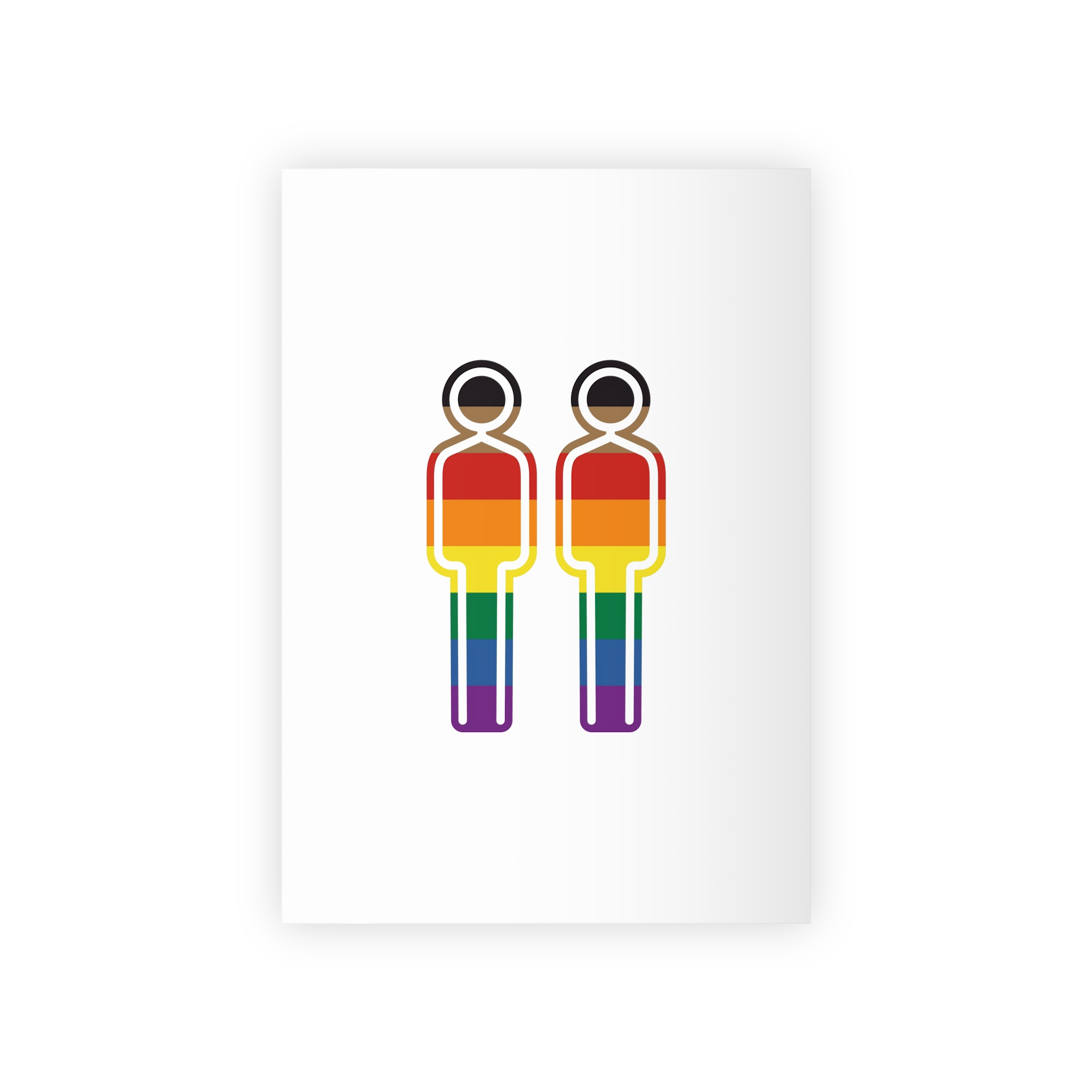Gay Couple Pride Flag Icon Symbol Vector Illustration Gift Wrapping Paper Rolls 1pc