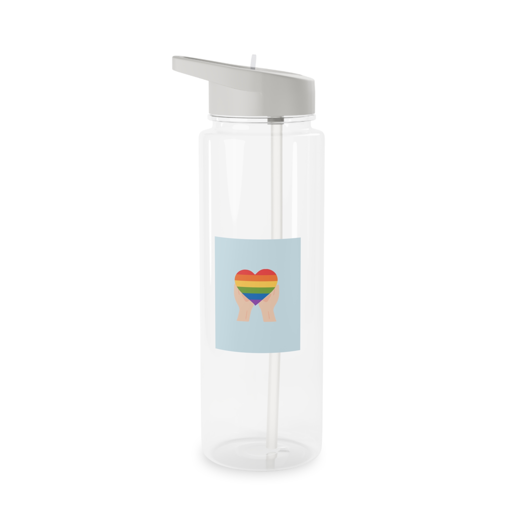 Pride Lgbt Card Support Love Poster That Says Rainbow Heart It Tritan Water Bottle - Image 5