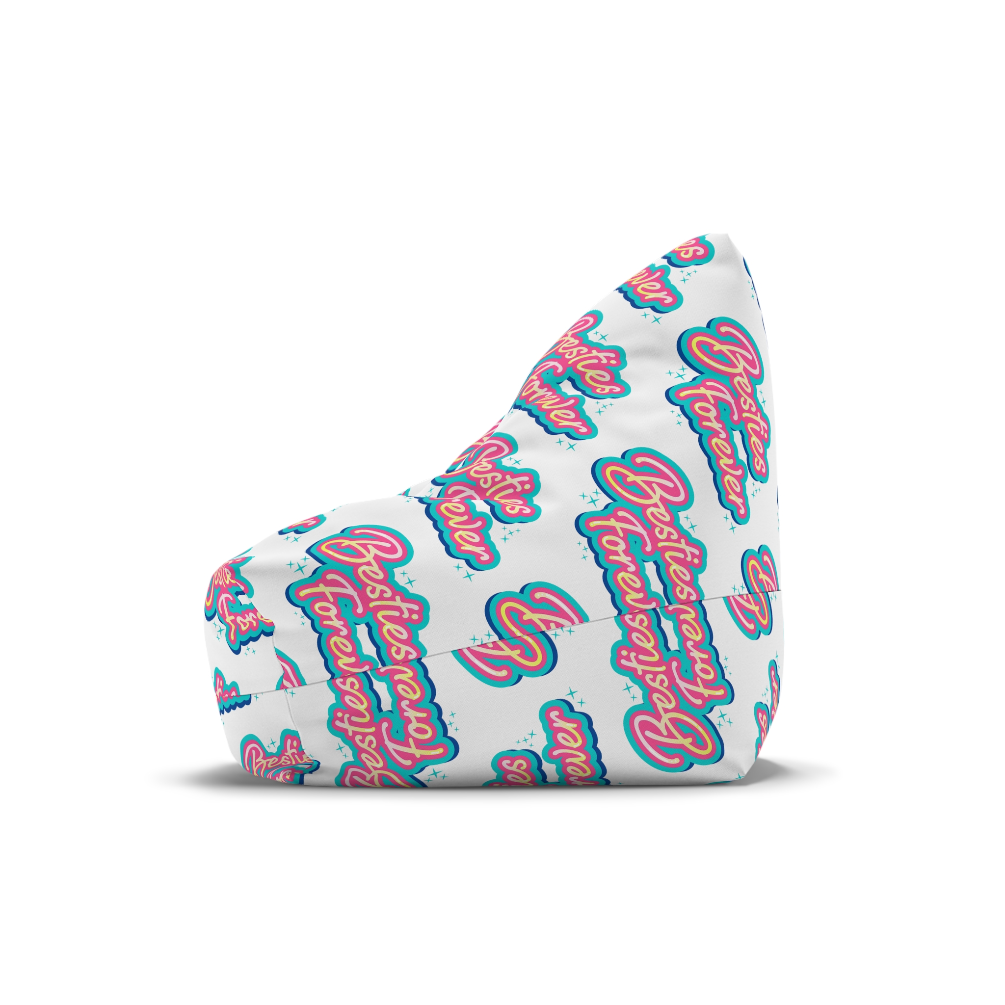 Besties Forever Lettering Logo Bean Bag Chair Cover - Image 4