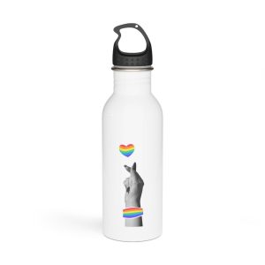 Pride Month Card Lgbtq Trendy Retro Collage Halftone Hands Vector Illustration Poster Banner Stainless Steel Water Bottle