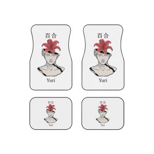Yuri Broken Bust With Blooming Lily Car Mats Set Of 4