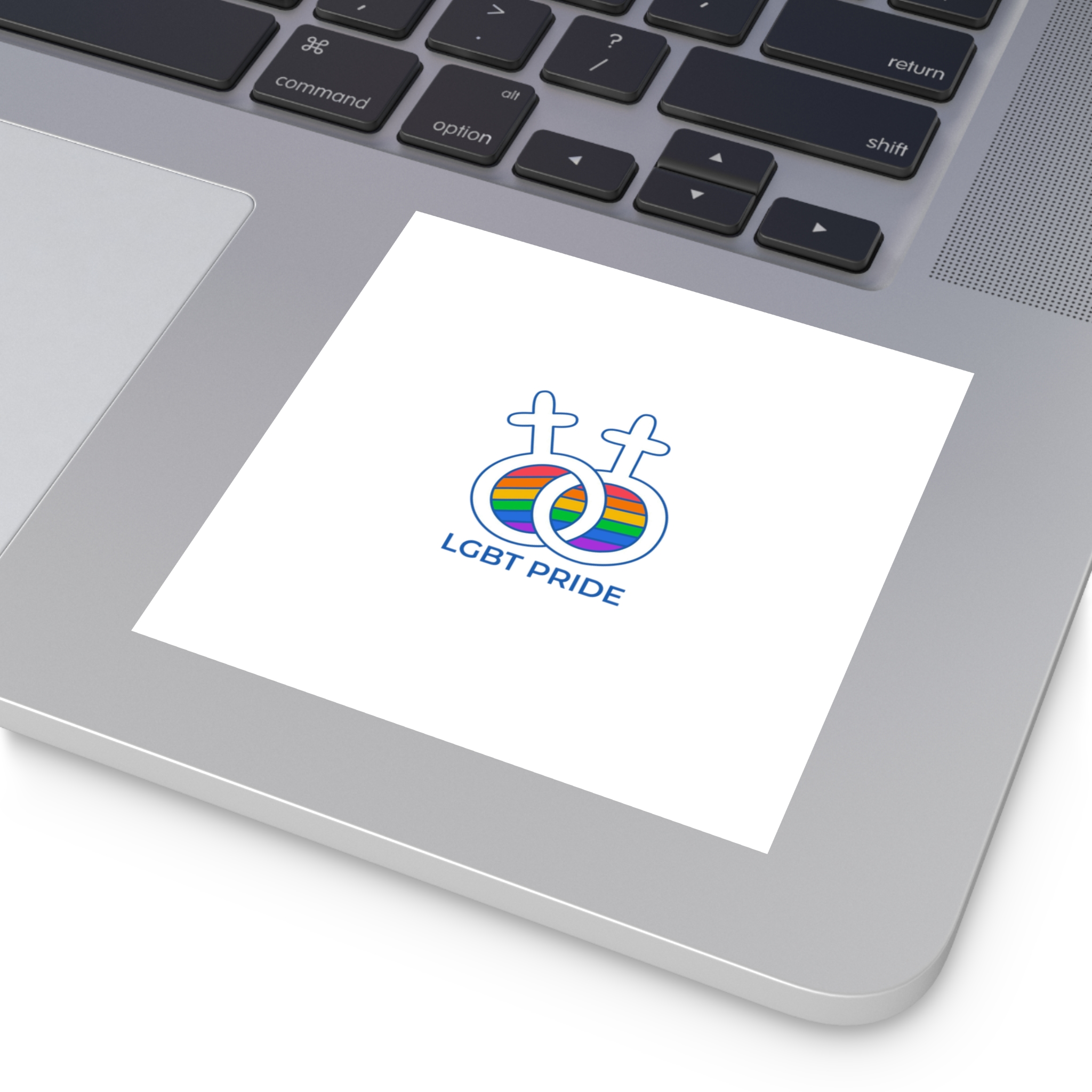 Hand Drawn Pride Month Lgbt Logo Template Laminate Stickers Square - Image 71