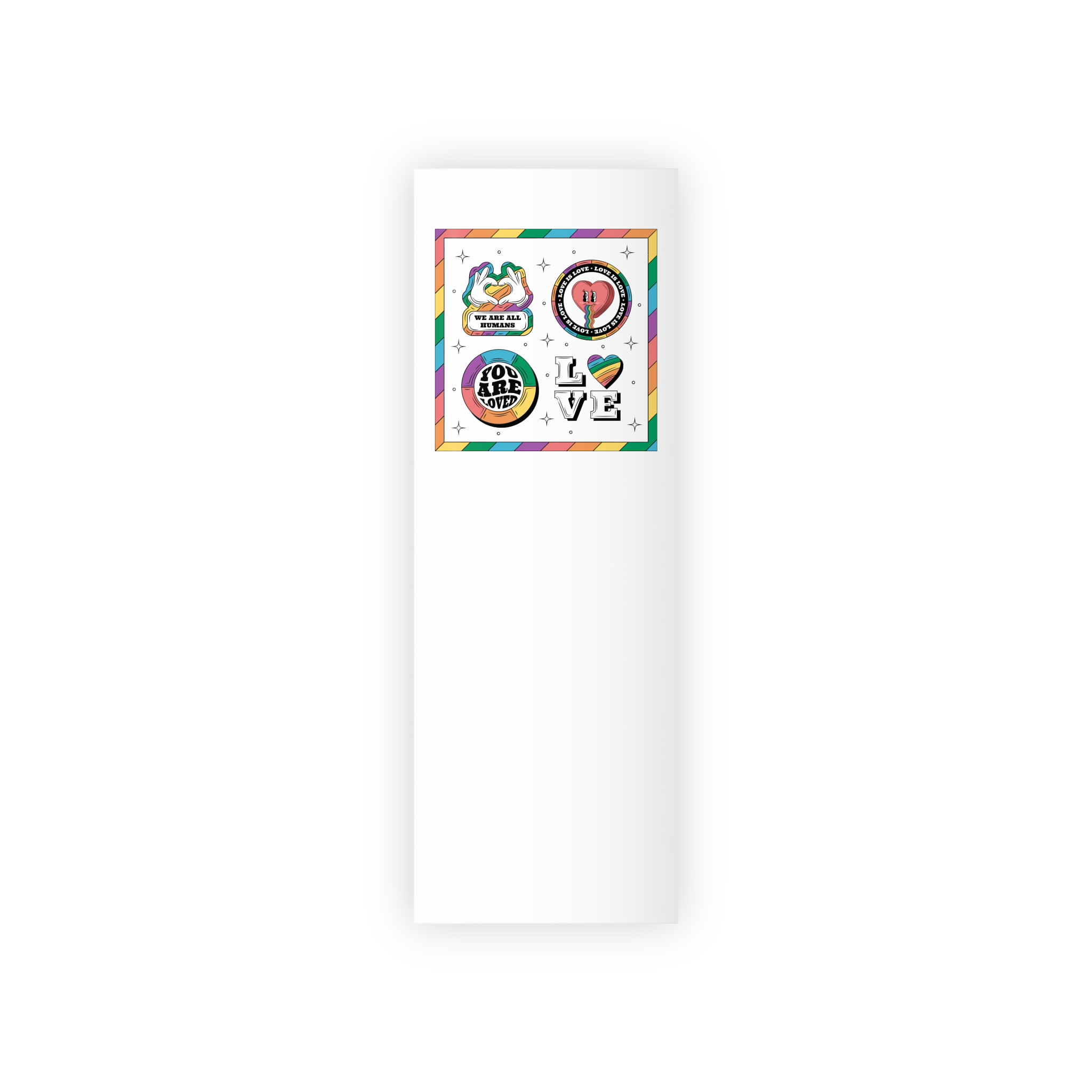 Hand Drawn Labels Collection Pride Month Celebration Gift Wrapping Paper Rolls 1pc - Image 5
