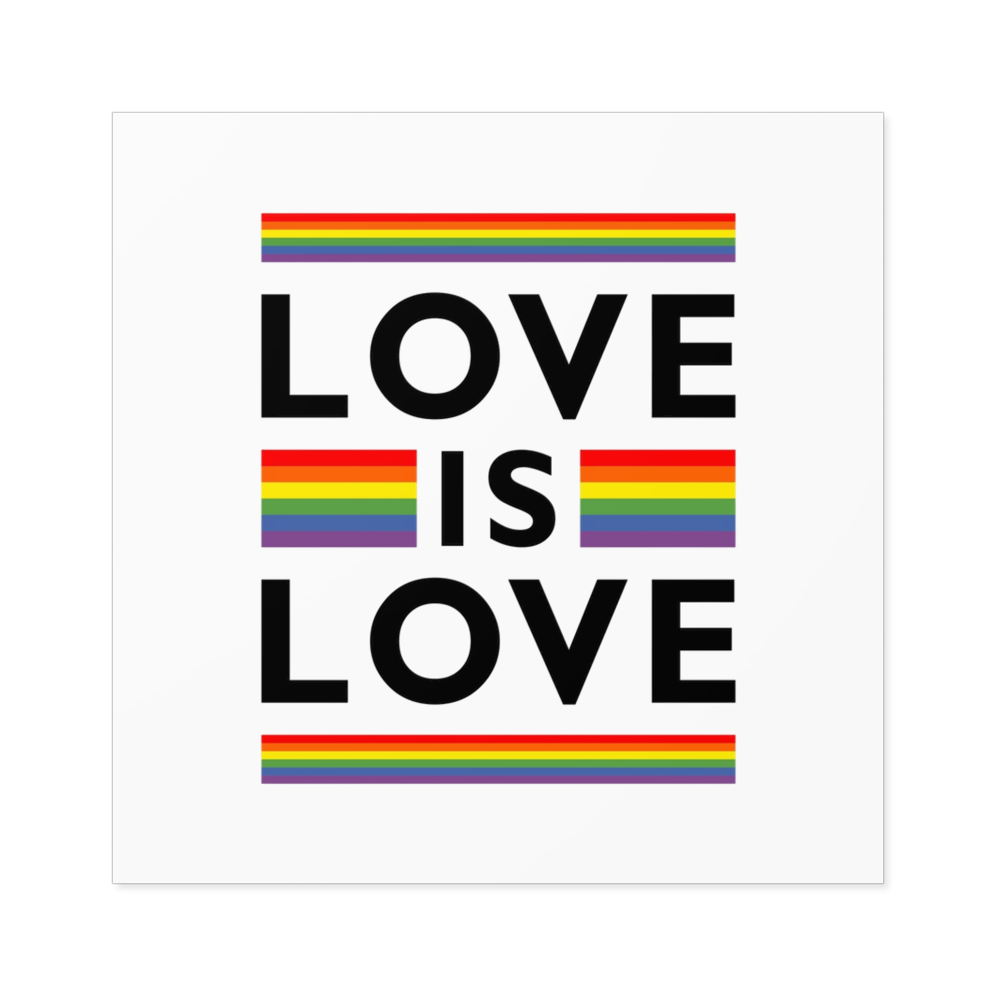 Love Is Love Lgbt Flag Symbol Pride Month Symbol Laminate Stickers Square - Image 25