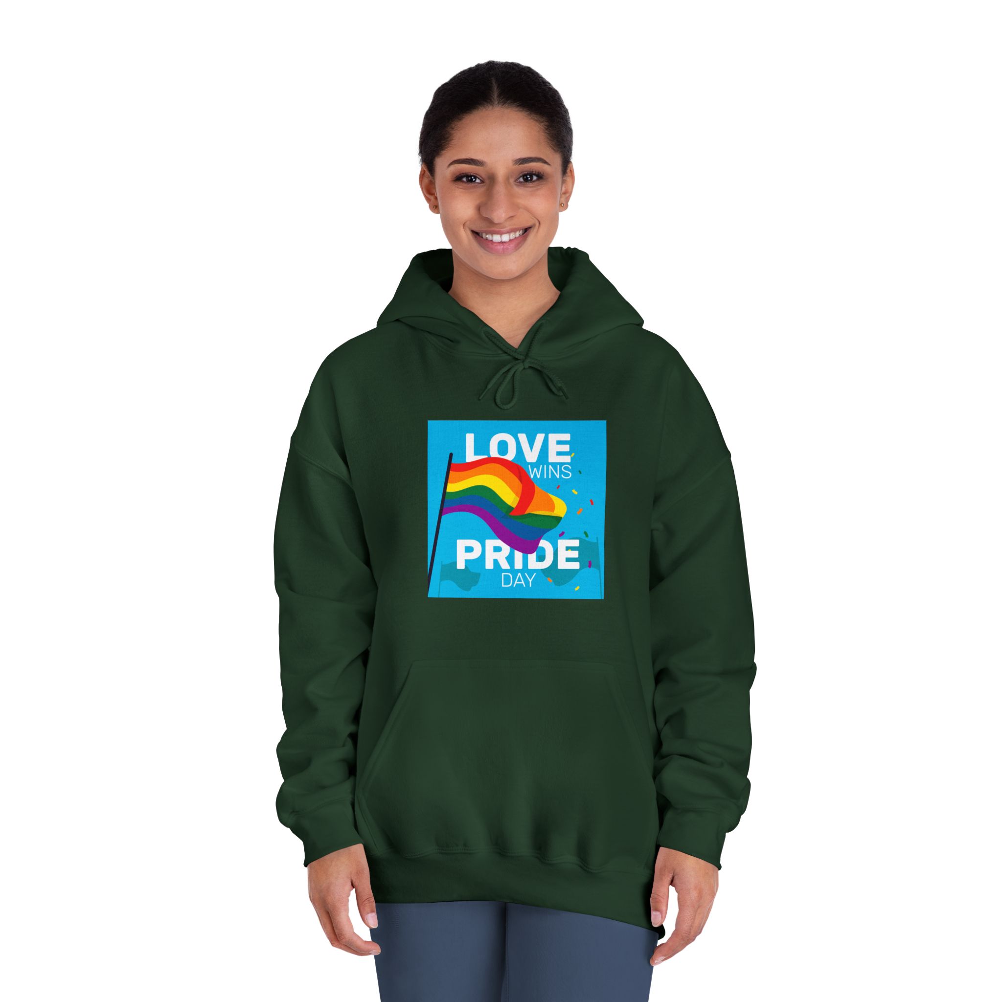 Pride Day Event With Rainbow Flag Unisex Dryblend Hooded Sweatshirt - Image 24