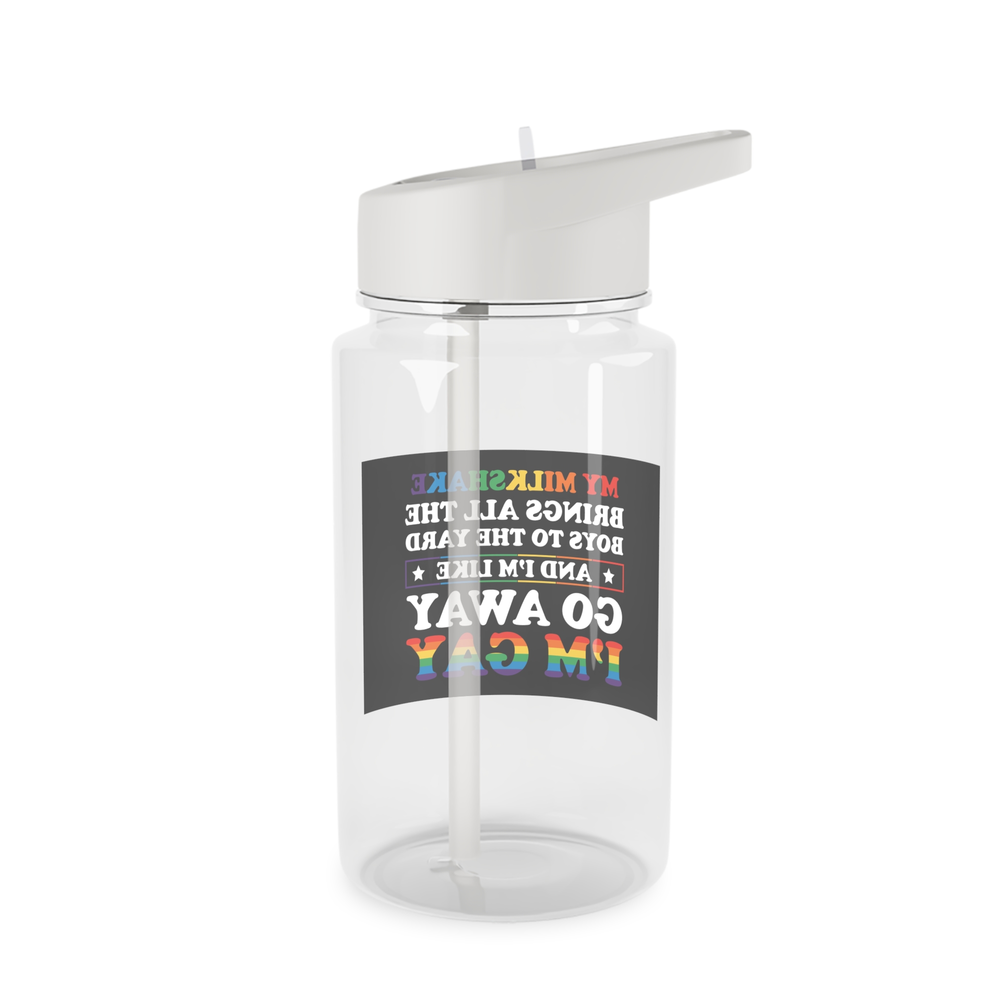 Pride Gay Lgbt Rainbow Tshirt Design Tritan Water Bottle - Image 2