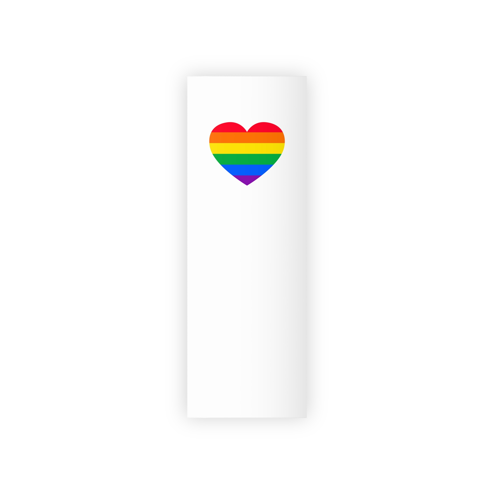 Gay Pride Flat Heart Shape Gift Wrapping Paper Rolls 1pc - Image 5