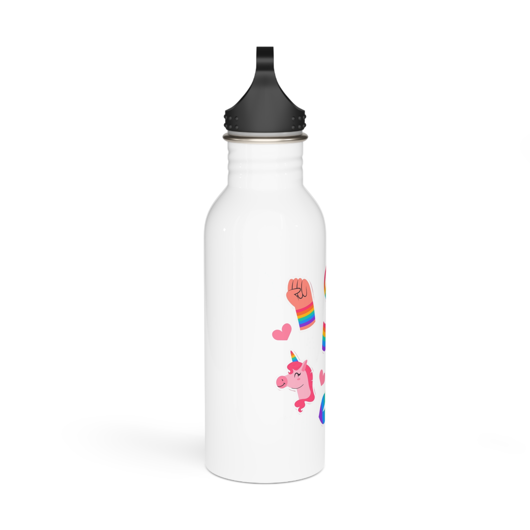 Flat Pride Month Lgbt Elements Collection(2) Stainless Steel Water Bottle - Image 2