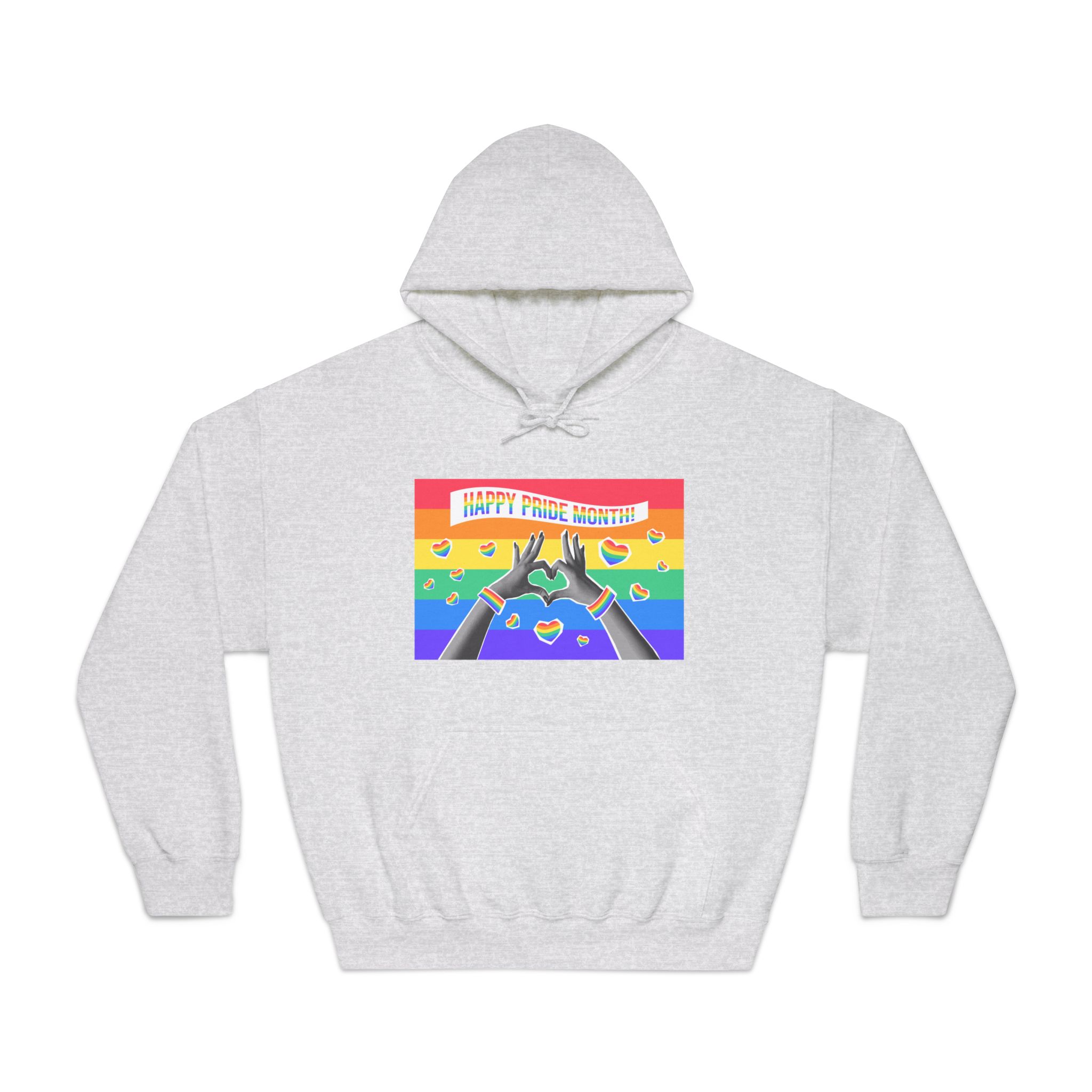 Lgbtq Pride Month Card Y2k Style Trendy Retro Collage Halftone Hands Unisex Dryblend Hooded Sweatshirt - Image 5
