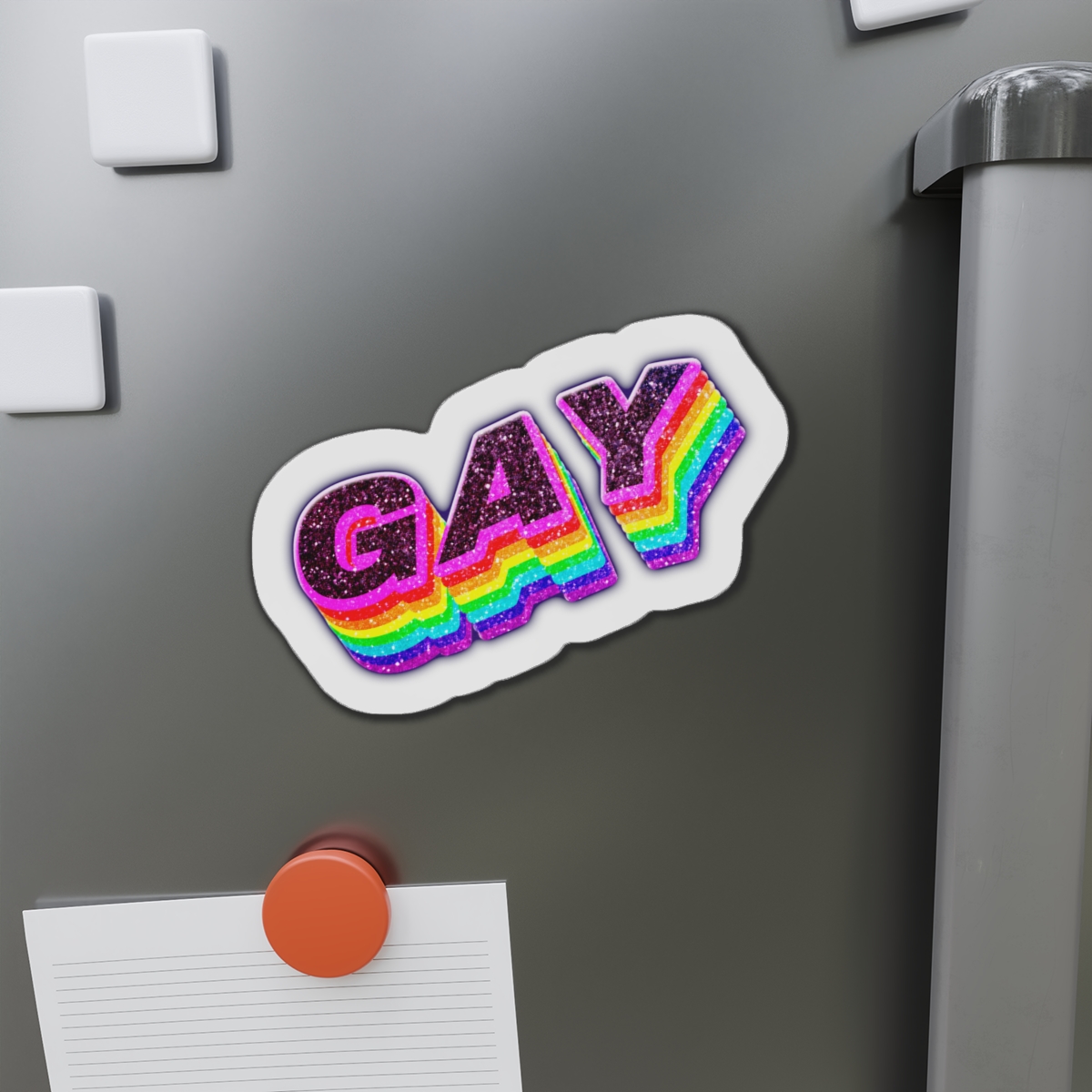 Gay Word Rainbow 3d Png Word Art Die Cut Magnets - Image 14