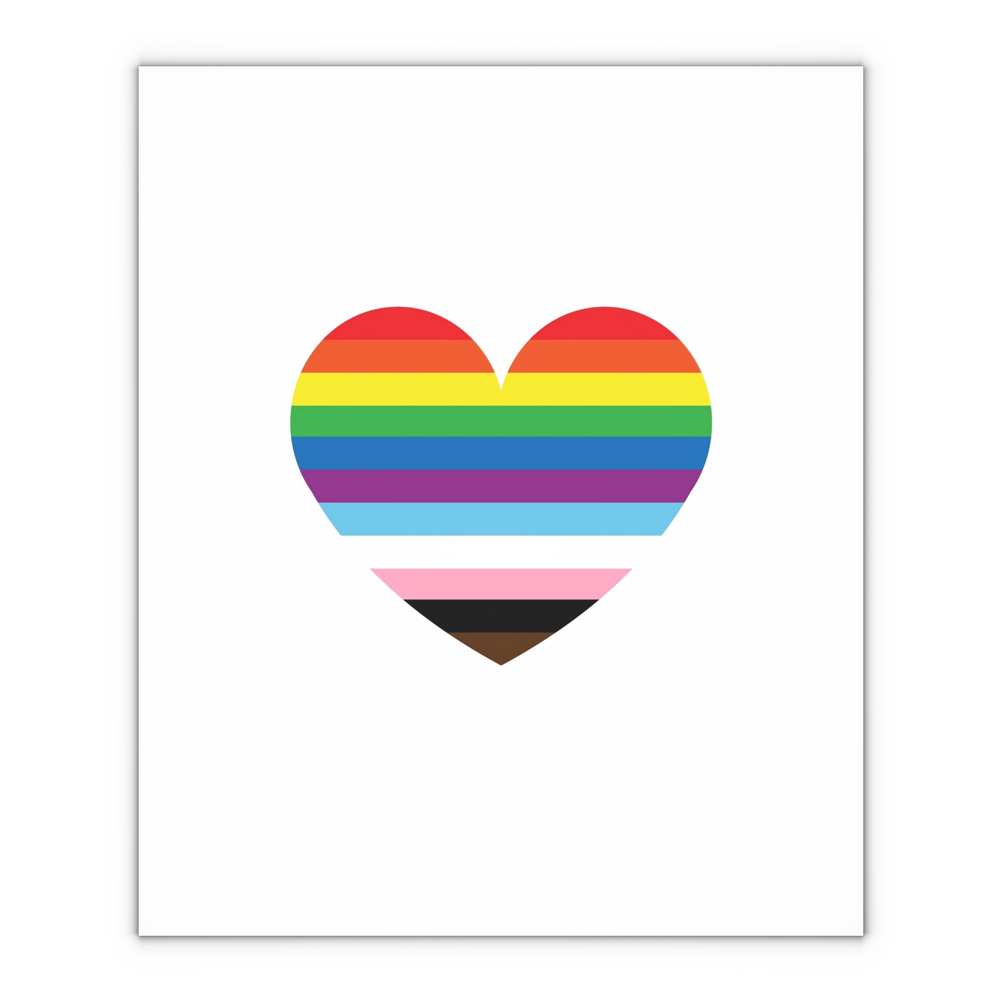 Progress Pride Flag Heart Symbol Love Inclusion Gift Wrapping Paper Sheets 1pc - Image 4