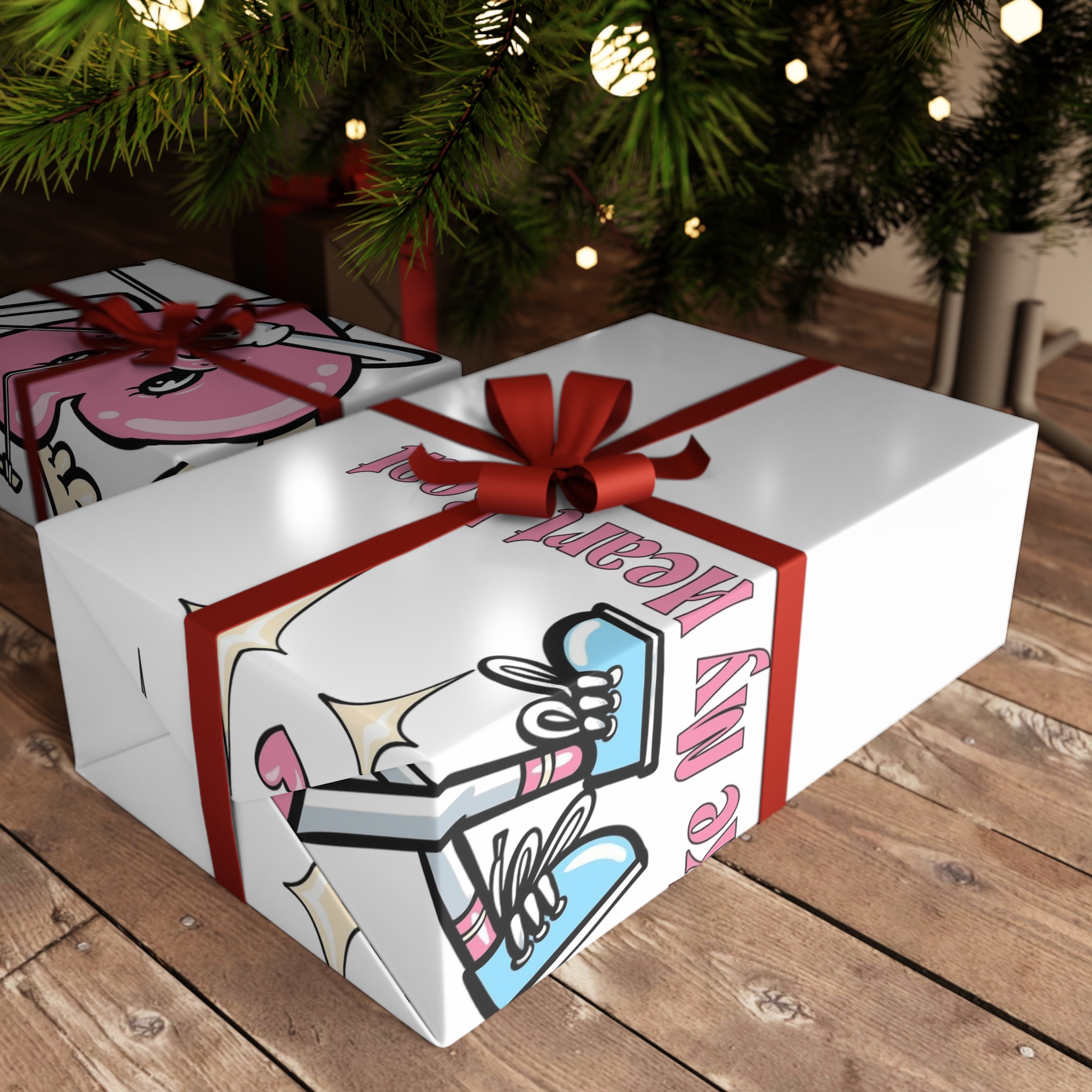 Love Cupid Holding Bow Tshirt Design Gift Wrapping Paper Sheets 1pc - Image 3