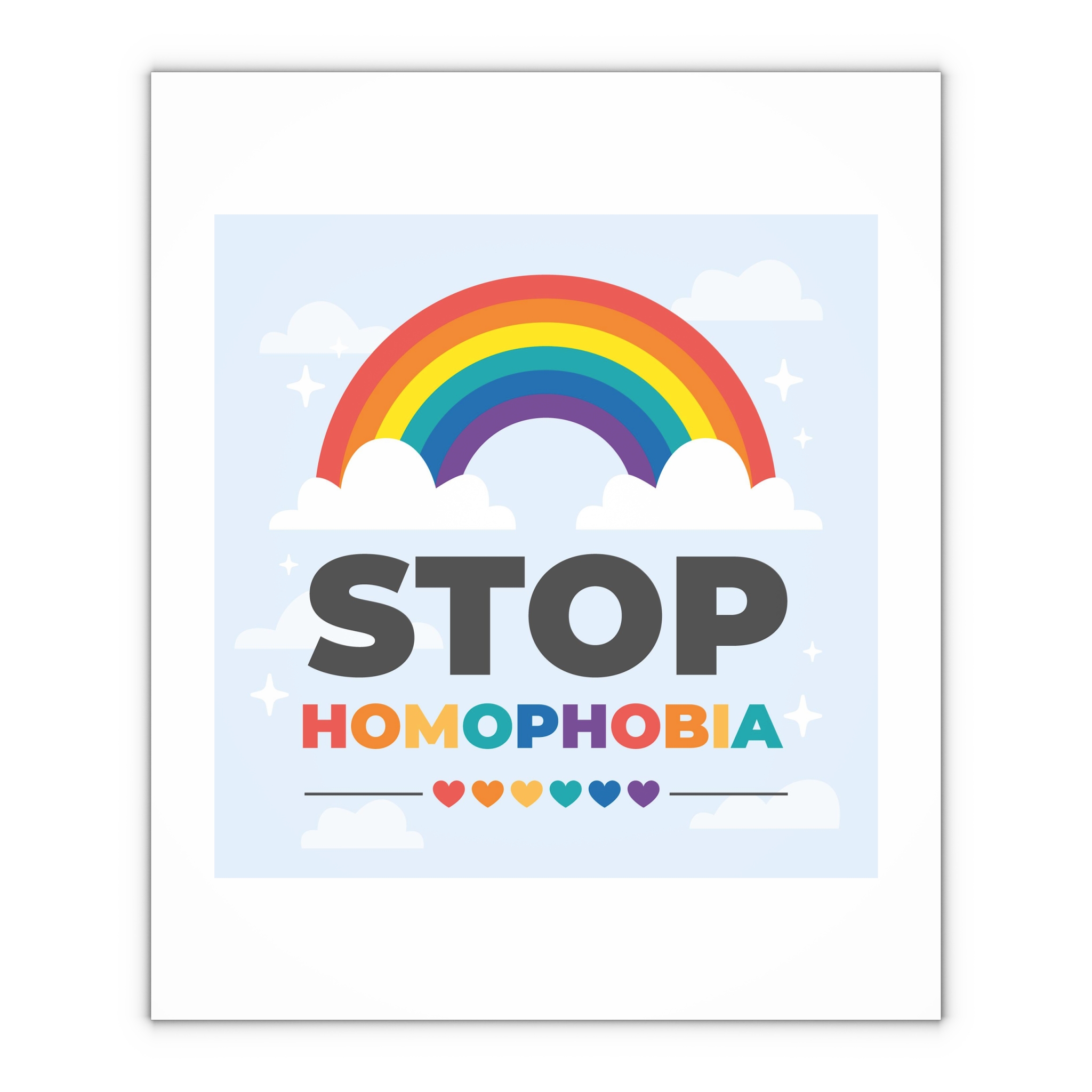 Hand Drawn Stop Homophobia Concept Illustration Gift Wrapping Paper Sheets 1pc - Image 4