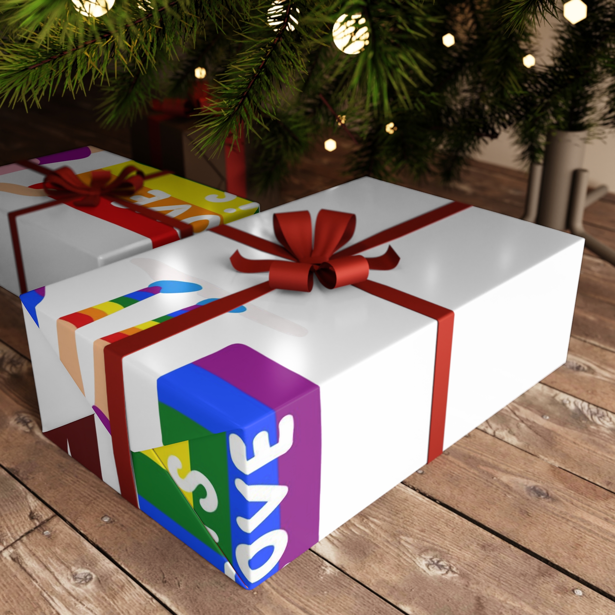 Two Gays Holding Rainbow Flag Gift Wrapping Paper Sheets 1pc - Image 6