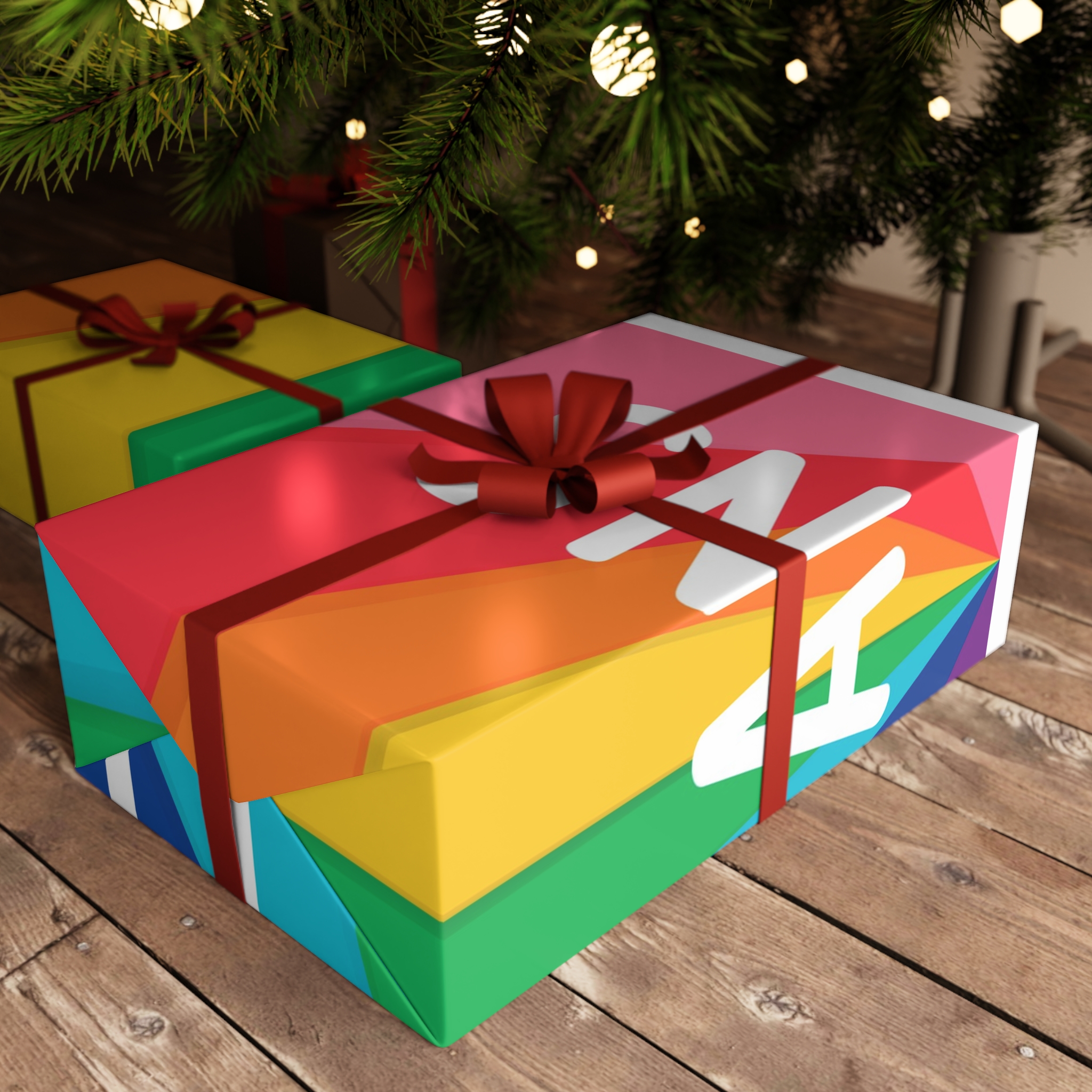 Rainbow Colored Background With All Humans Concept Pride Month Gift Wrapping Paper Sheets 1pc - Image 6