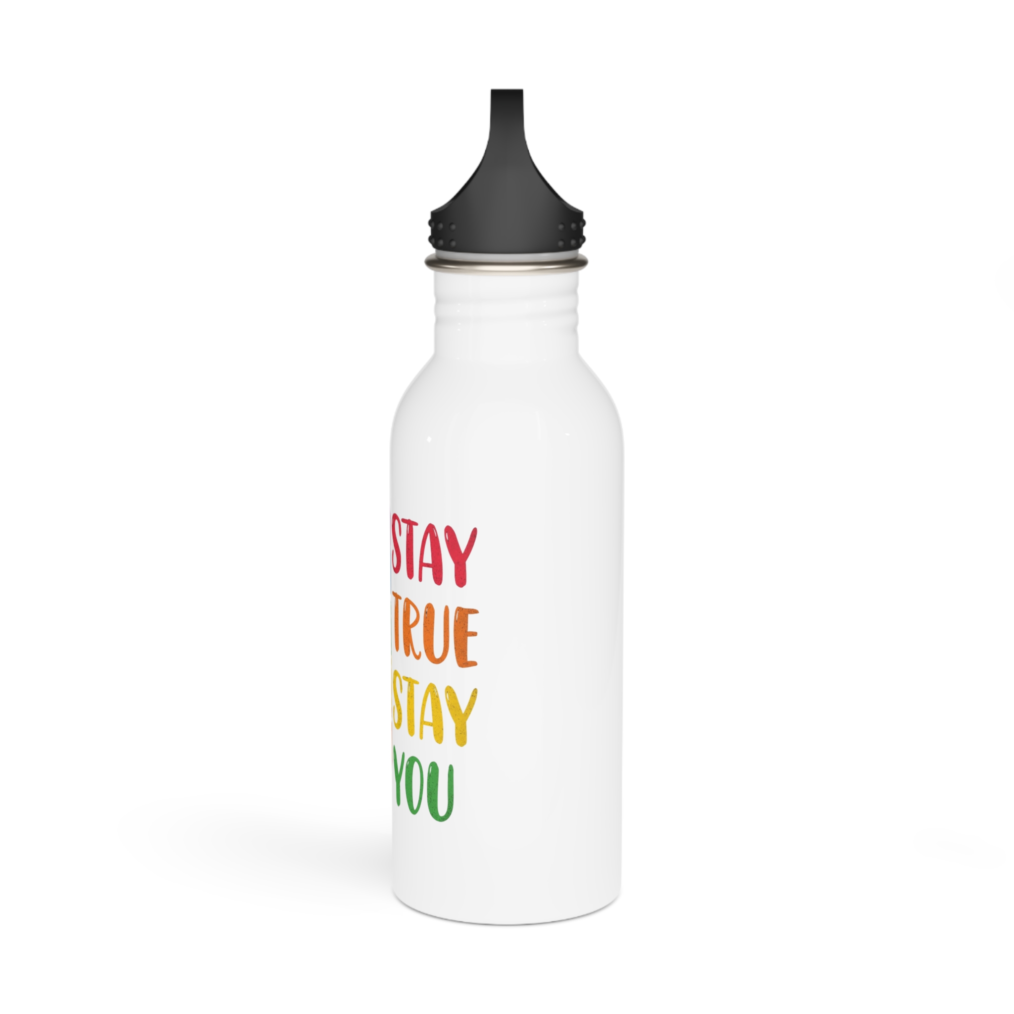 Sunflower Pride Rainbow Premium Vector T Shirt Stainless Steel Water Bottle - Image 4