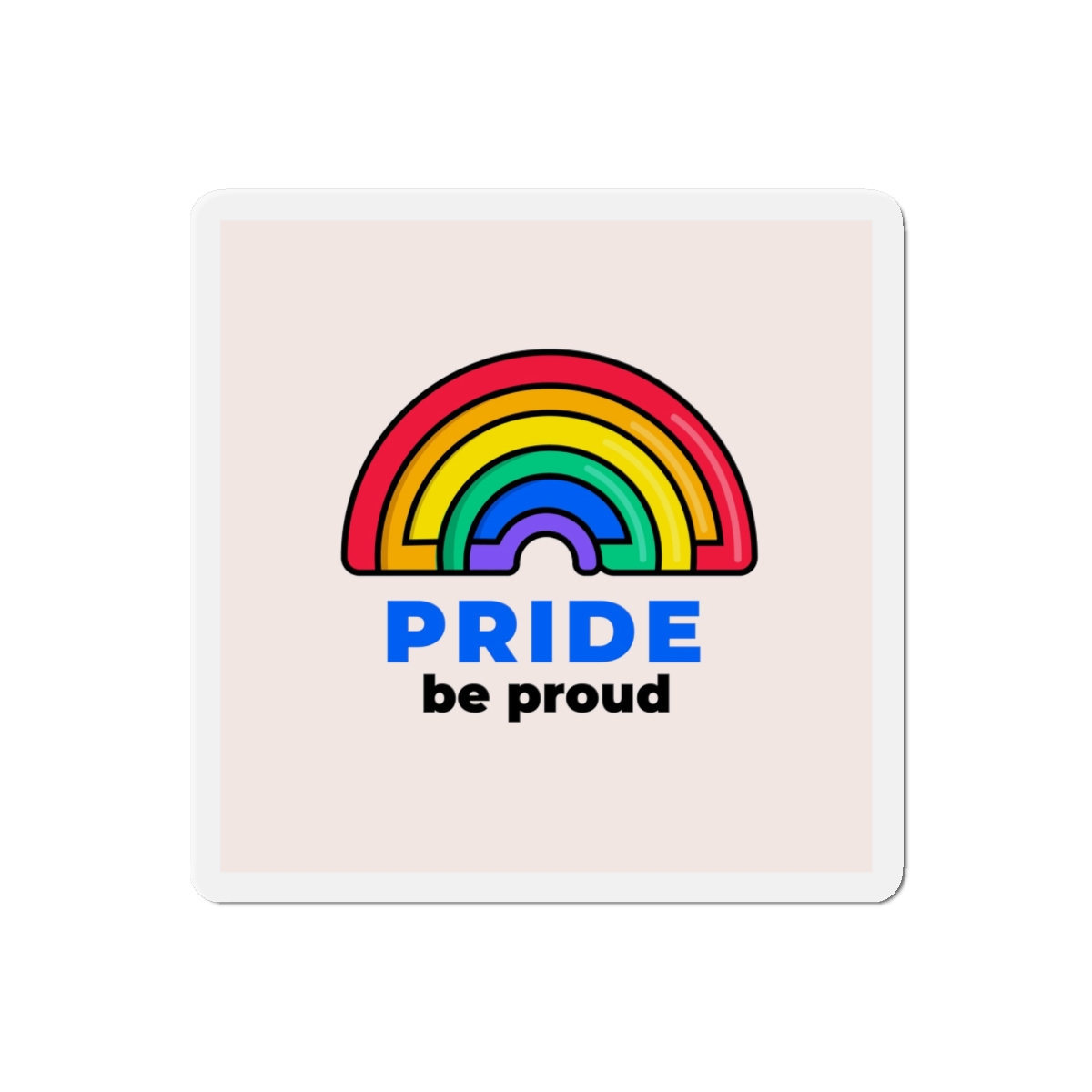 Flat Lgbt Pride Month Logo Template(1) Die Cut Magnets - Image 13
