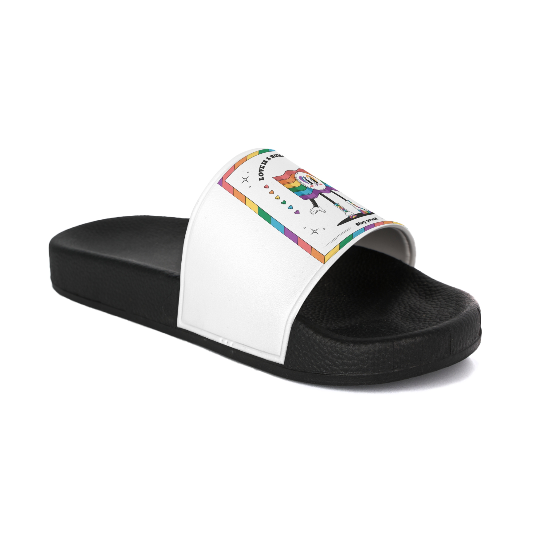 Hand Drawn Illustration Pride Month Celebration(7) Mens Slide Sandals - Image 2