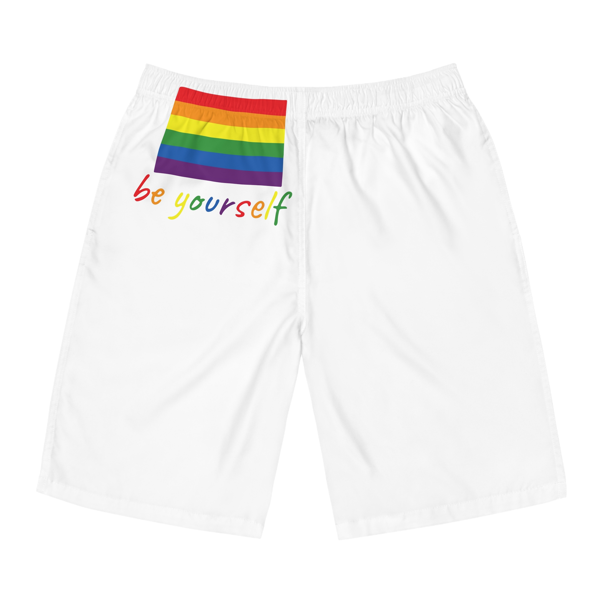 Colorful Gay Pride Flag Happy Pride Day Lgbtq Community Pride Month Vector Hand Drawn Doodle Posters Stickers Logo Cards(2) Mens Board Shorts Aop