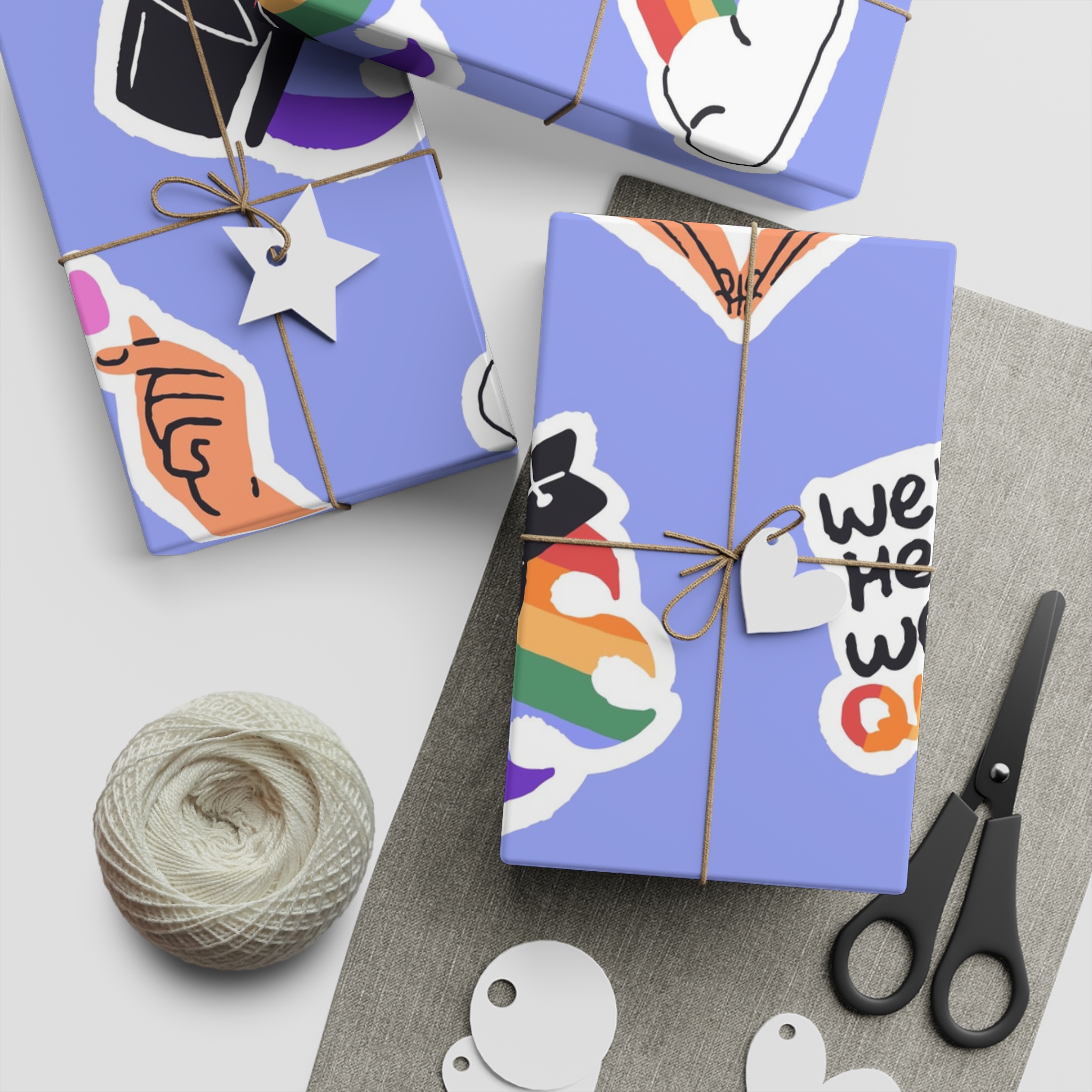 Lesbian Pride Design 20D8B6 Gift Wrapping Paper Sheets 1pc - Image 5