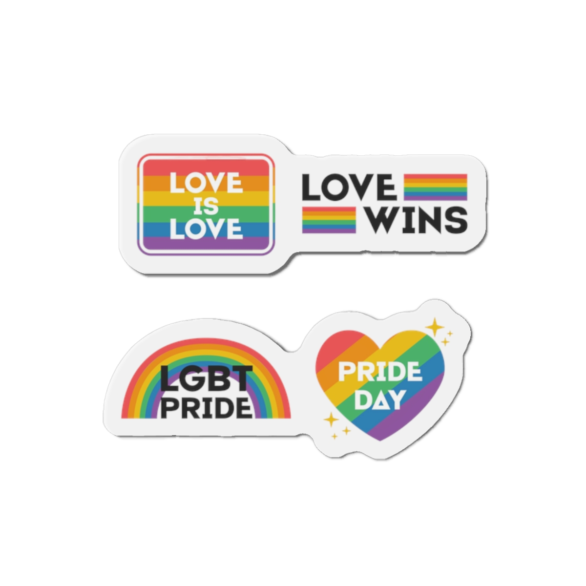 Pride Day Label Collection Design Die Cut Magnets