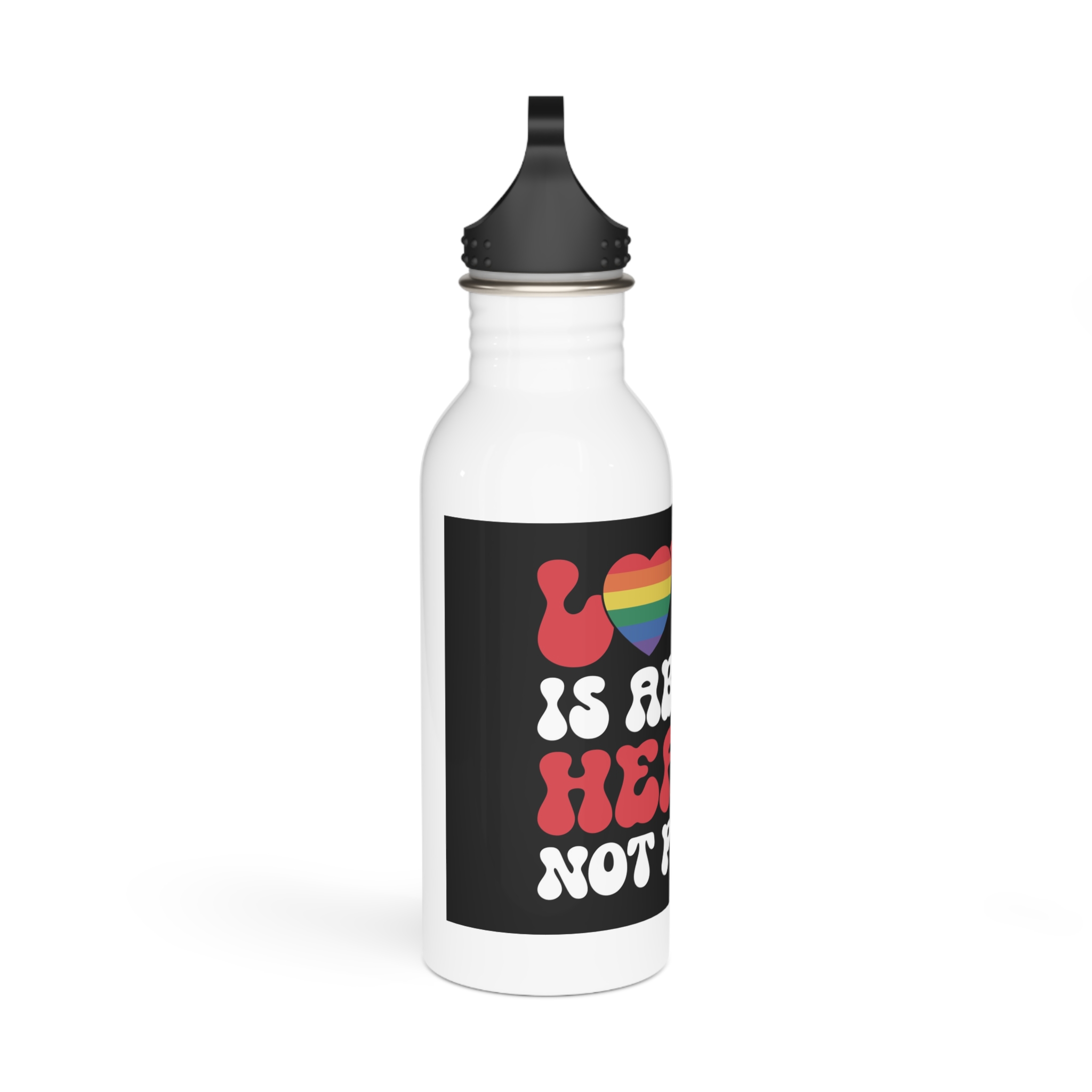 Colorful Rainbow Is About Love Made Parts Stainless Steel Water Bottle - Image 2