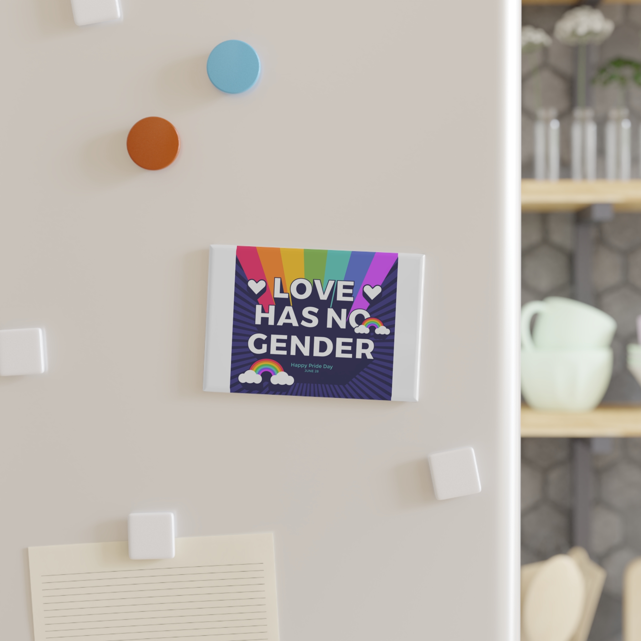 Pride Day Concept(3) Button Magnet Rectangle 1 And 10 Pcs - Image 3