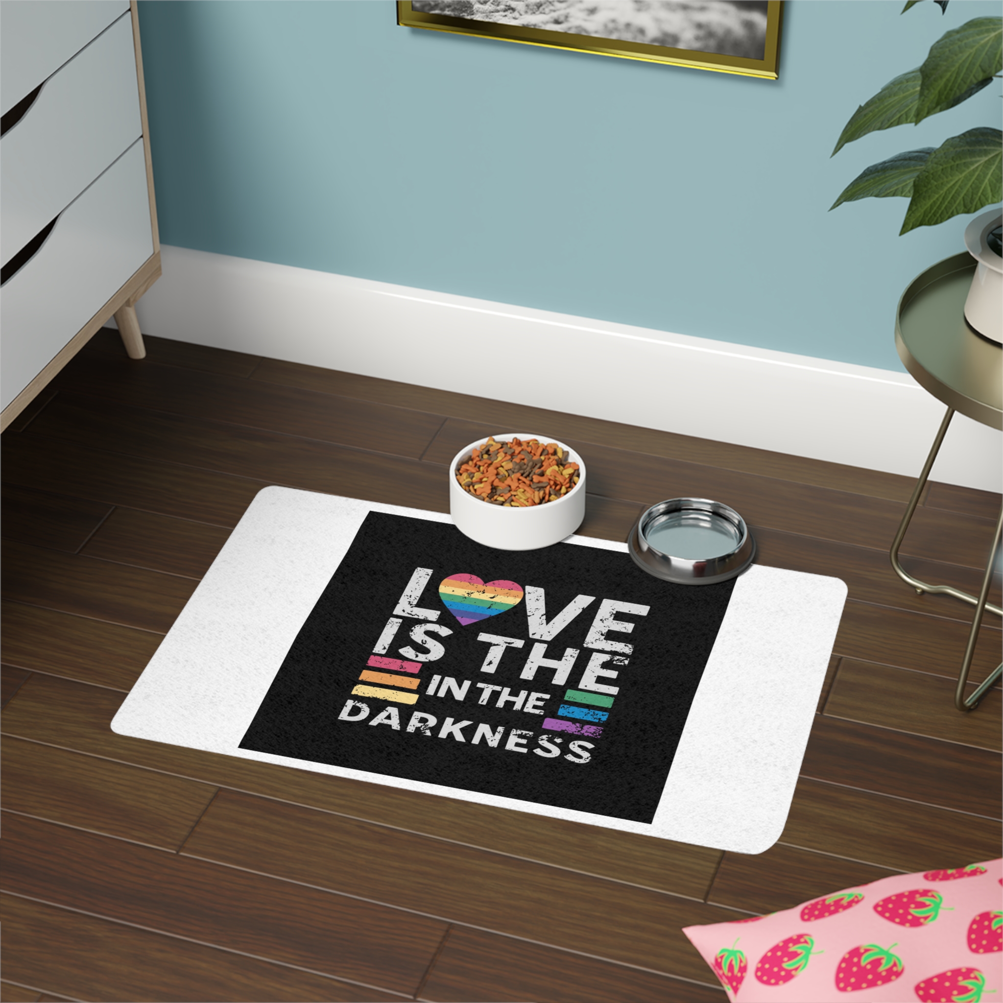 Love Is the In the Darkness Pet Food Mat 12x18 - Image 4