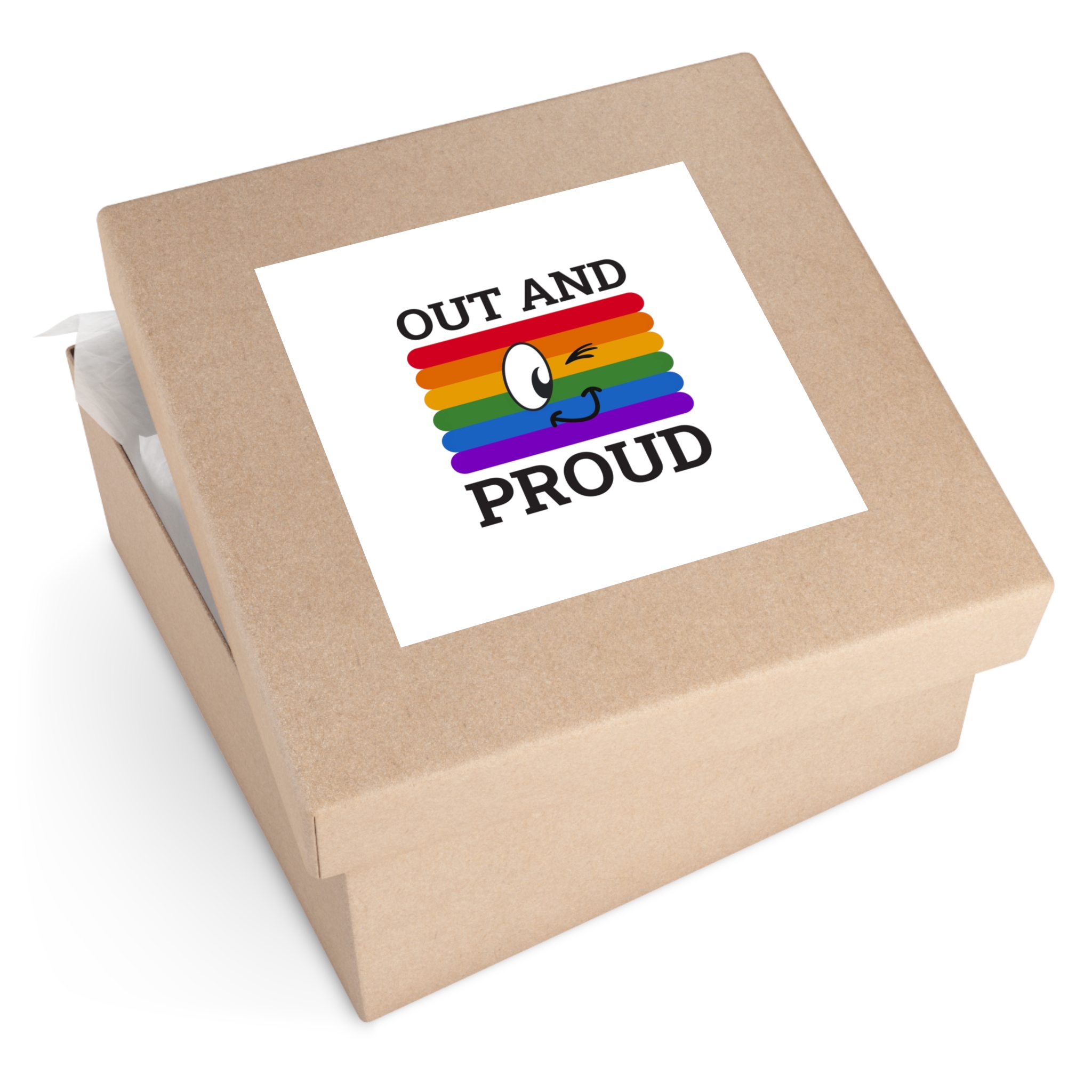 Out Proud Lgbtq Pride Month Quote Book Lover Rainbow Flag Hand Drawn Art White Background Laminate Stickers Square - Image 51