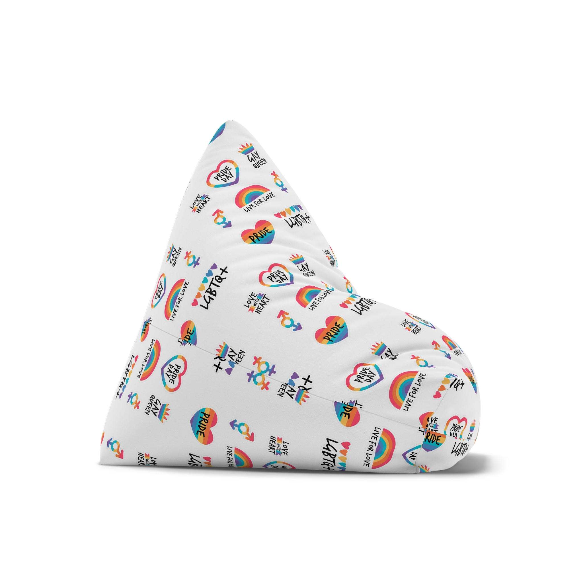 Pride Day Label Set Bean Bag Chair Cover - Image 7