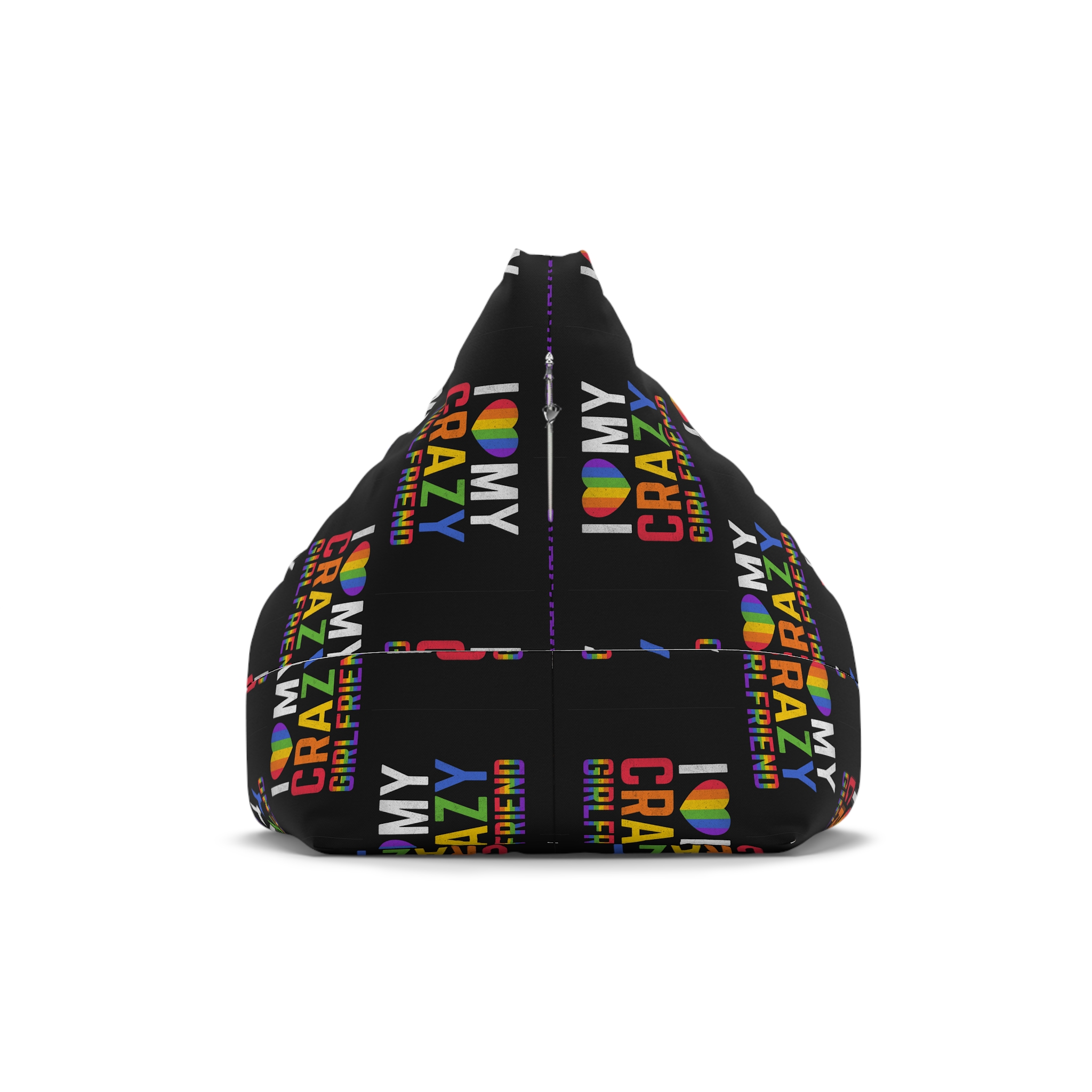 Pride Gay Rainbow Typography Vector Premium T Shirt(5) Bean Bag Chair Cover - Image 2