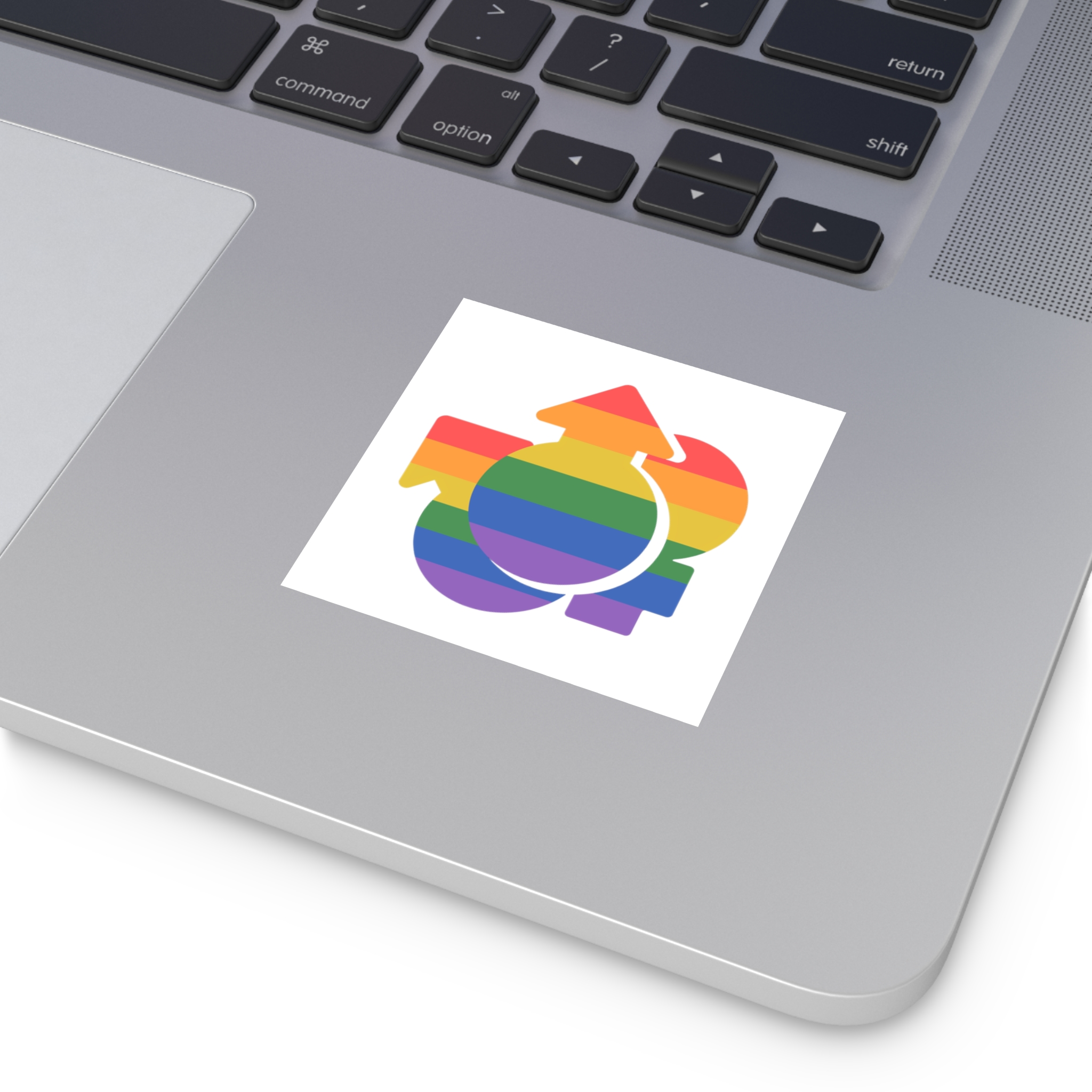 Lgbt Icon Isolated Black Background Lgbt Community Human Rights Concept Vector Flat Illustration Poster Card Banner Laminate Stickers Square - Image 3