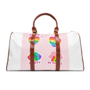 Flat Labels Collection Pride Month Celebration Waterproof Travel Bag