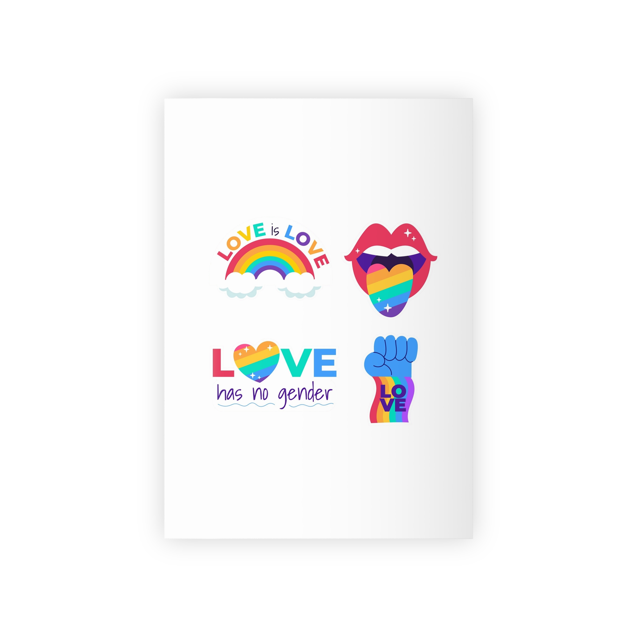 Flat Labels Collection Pride Month Celebration(2) Gift Wrapping Paper Rolls 1pc