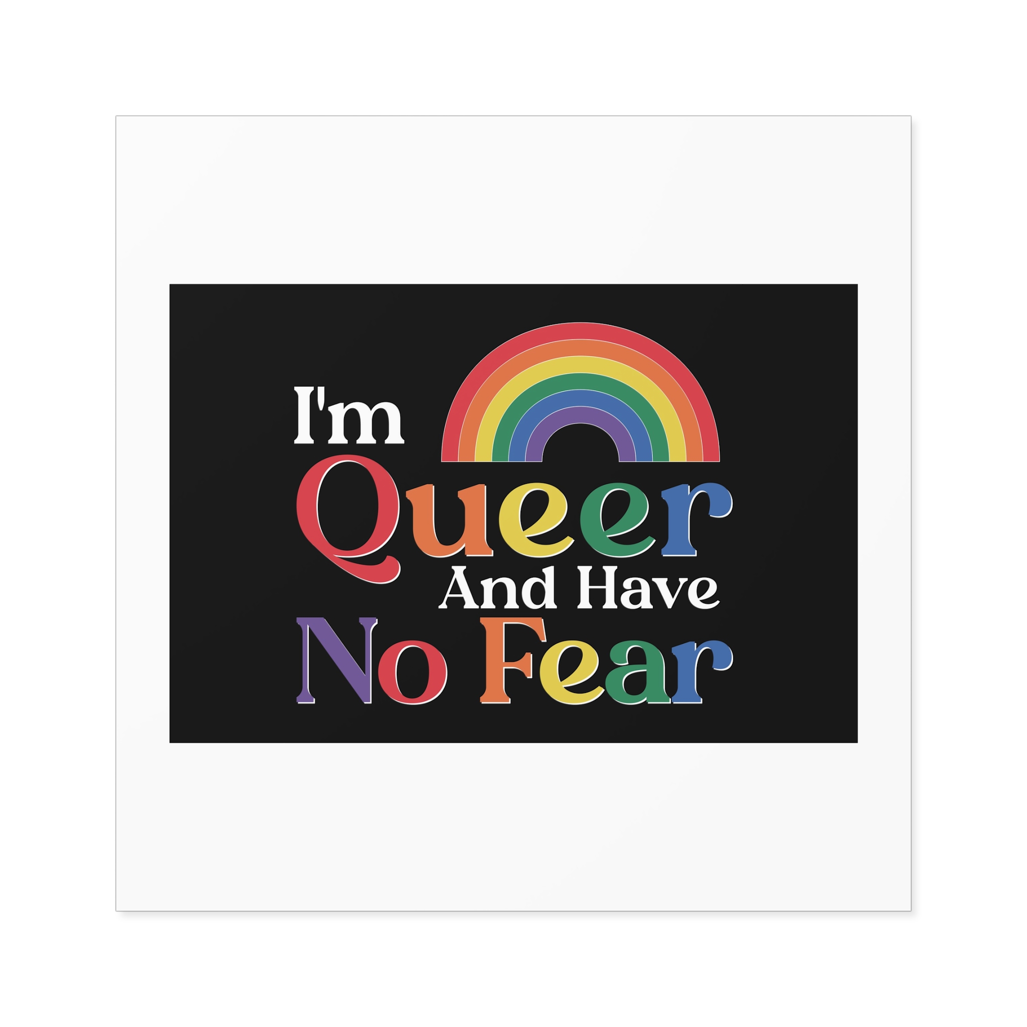 Pride Lgbtq Gay Typography Vector Tshirt Design(13) Laminate Stickers Square - Image 49