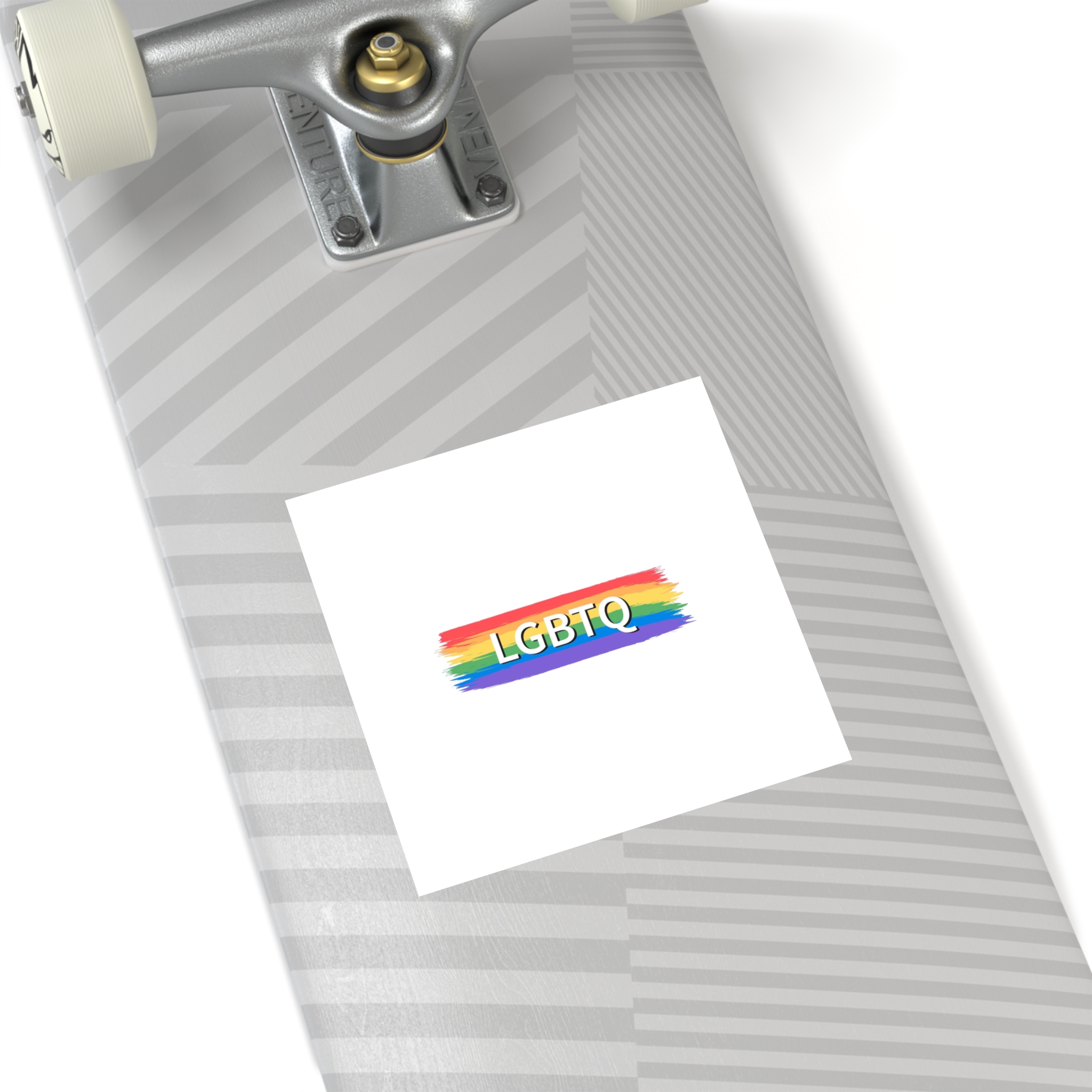 Lgbtq Rainbow Flag Pride Month June Colorful Brush Stroke Lgbtq Flag Vector Illustration Laminate Stickers Square - Image 48