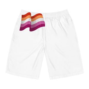 Flag Lesbian Lgbtq Ribbon Style Flag That Conveys Sense Movement Waving Effect Mens Board Shorts Aop