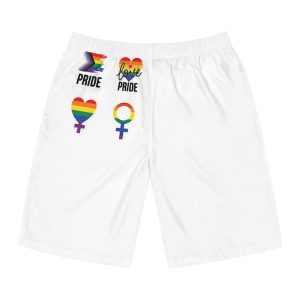 Celebrate Diversity Inclusion With Pride Symbols Rainbow Designs Mens Board Shorts Aop