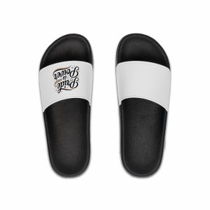 Pride Is Power T Shirt Design Isolated White Background Mens Slide Sandals