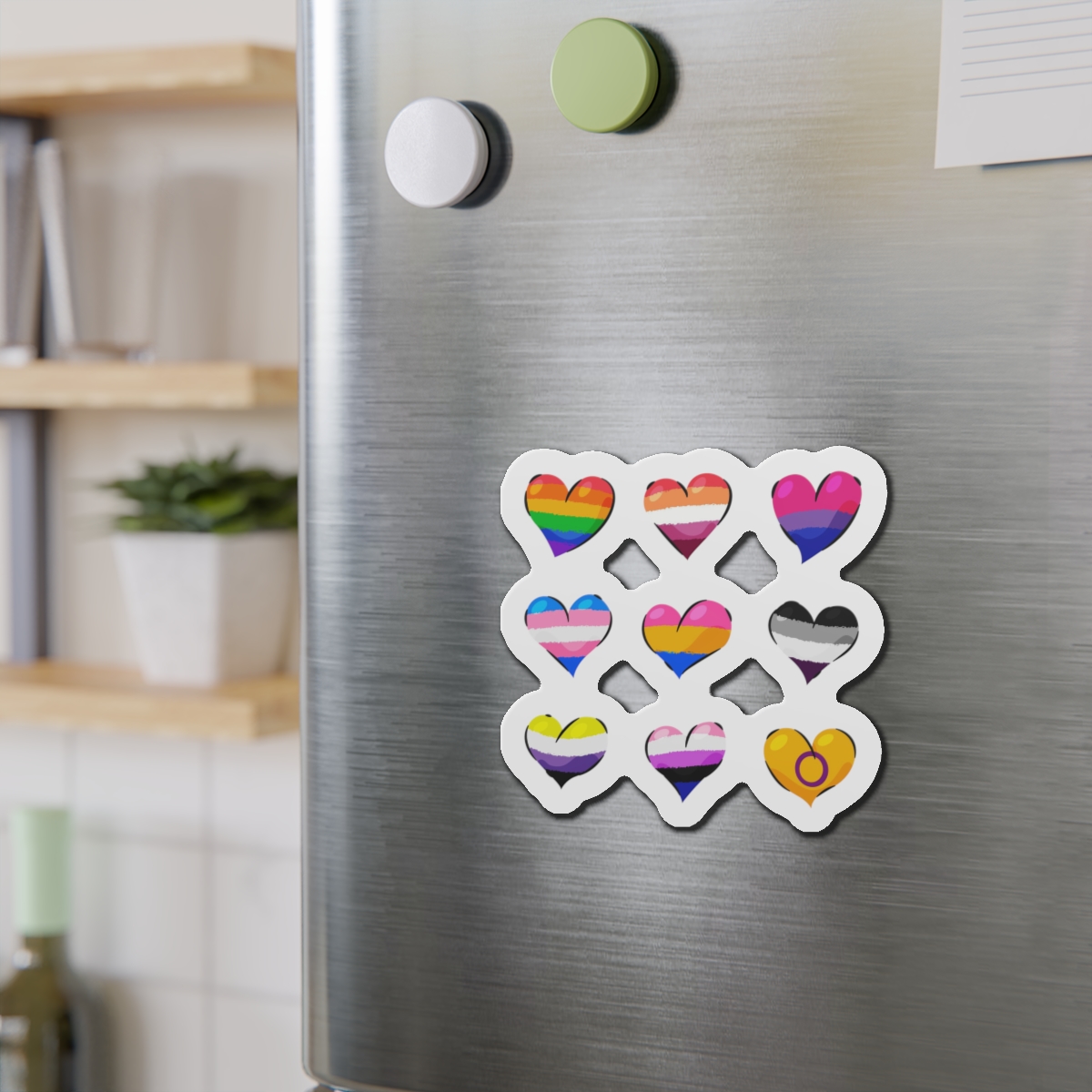 Flat Lgbt Pride Month Flags Collection Die Cut Magnets - Image 12
