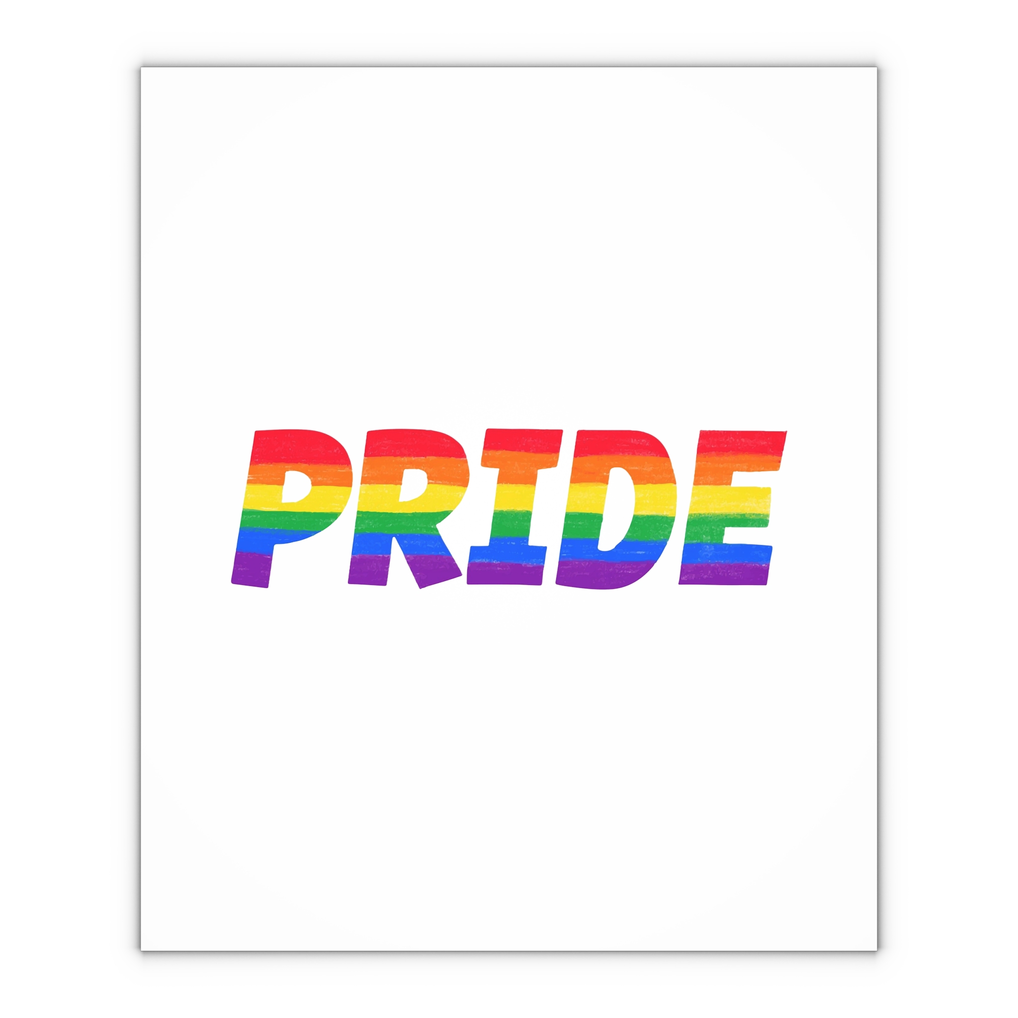 Word Pride Rainbow Lgbtq Gay Flag Colors Lettering Lgbt Month Pencil Crayon Textured Isolated Gift Wrapping Paper Sheets 1pc - Image 4