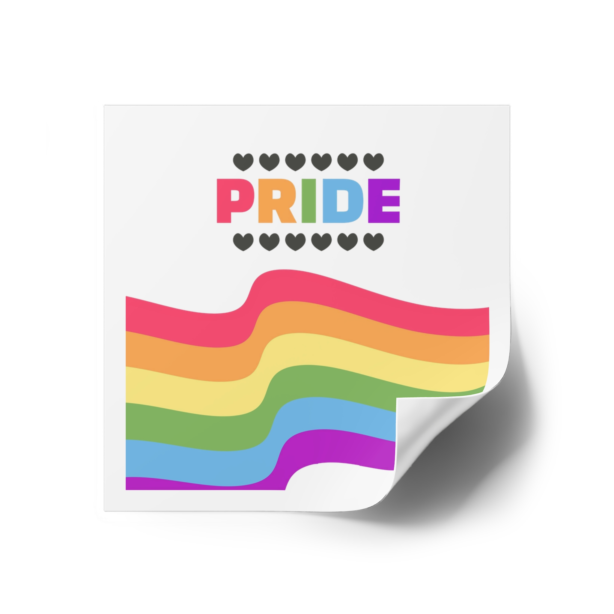 Pride Background With Flag Lgbtq Pride Laminate Stickers Square - Image 18