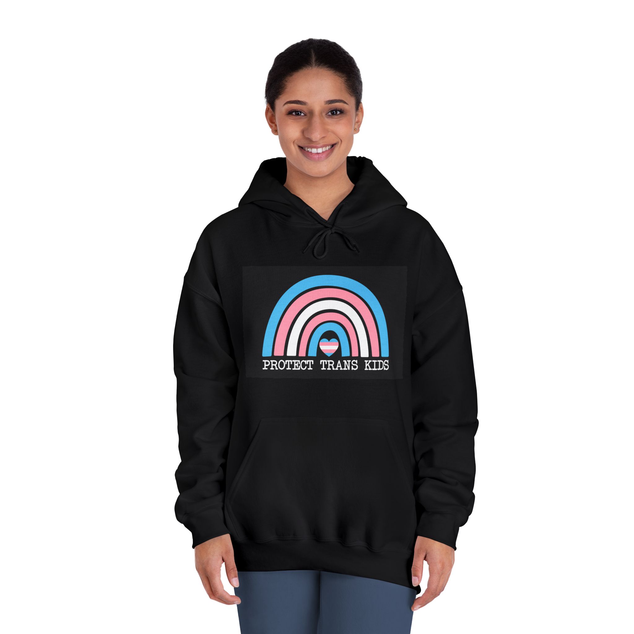 Poster That Says Protection Boys Their Kids Unisex Dryblend Hooded Sweatshirt - Image 12
