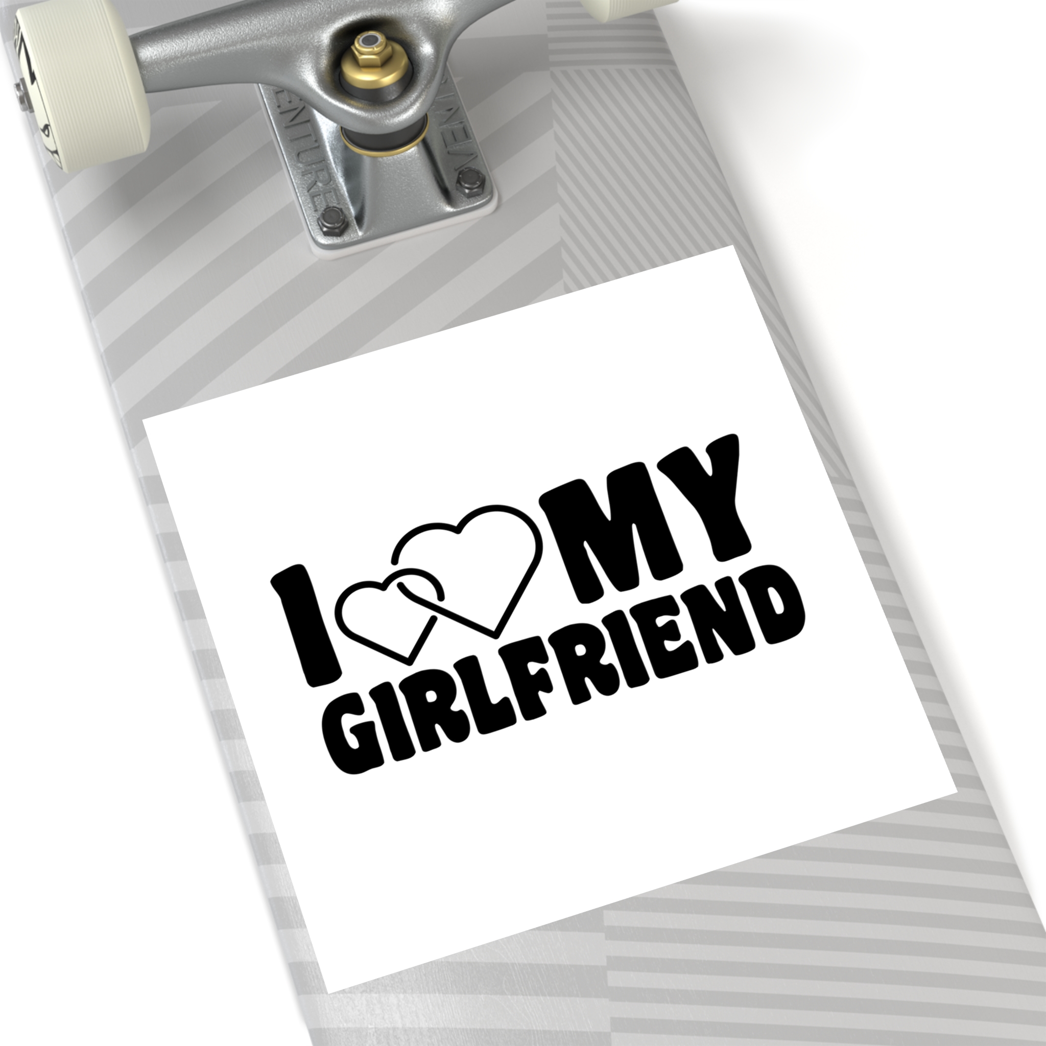 I Love My Girlfriend Iheart My Girlfriend Laminate Stickers Square - Image 52