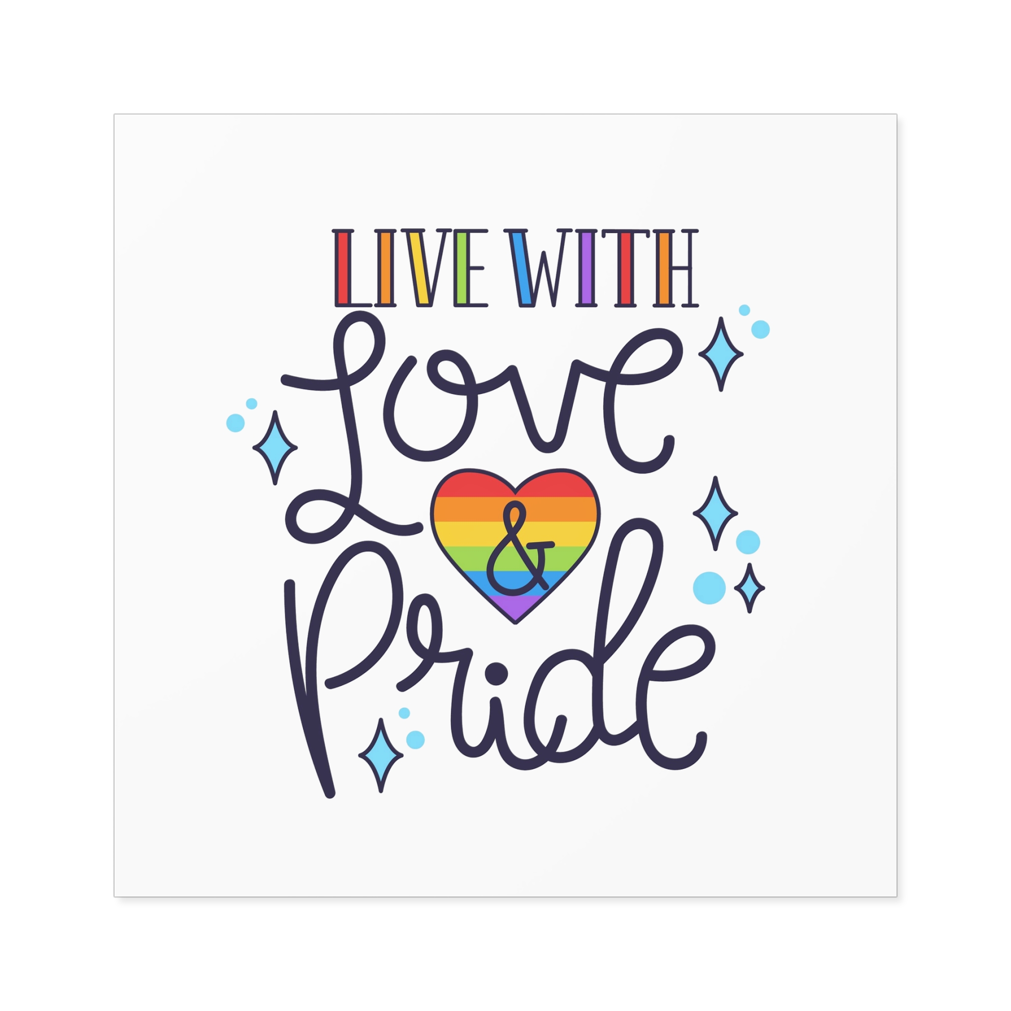 Pride Day Lettering Concept Laminate Stickers Square - Image 57