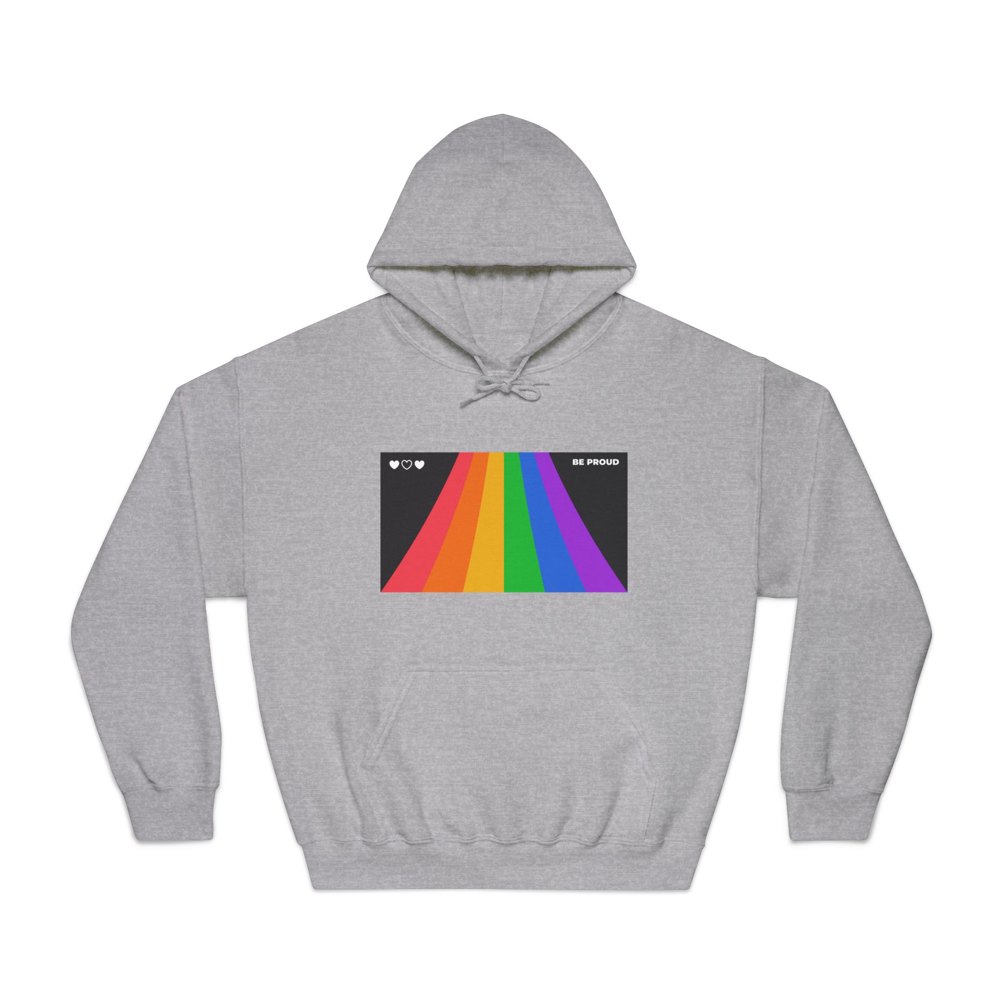 Modern Colorful Pride Zoom Background Unisex Dryblend Hooded Sweatshirt - Image 13