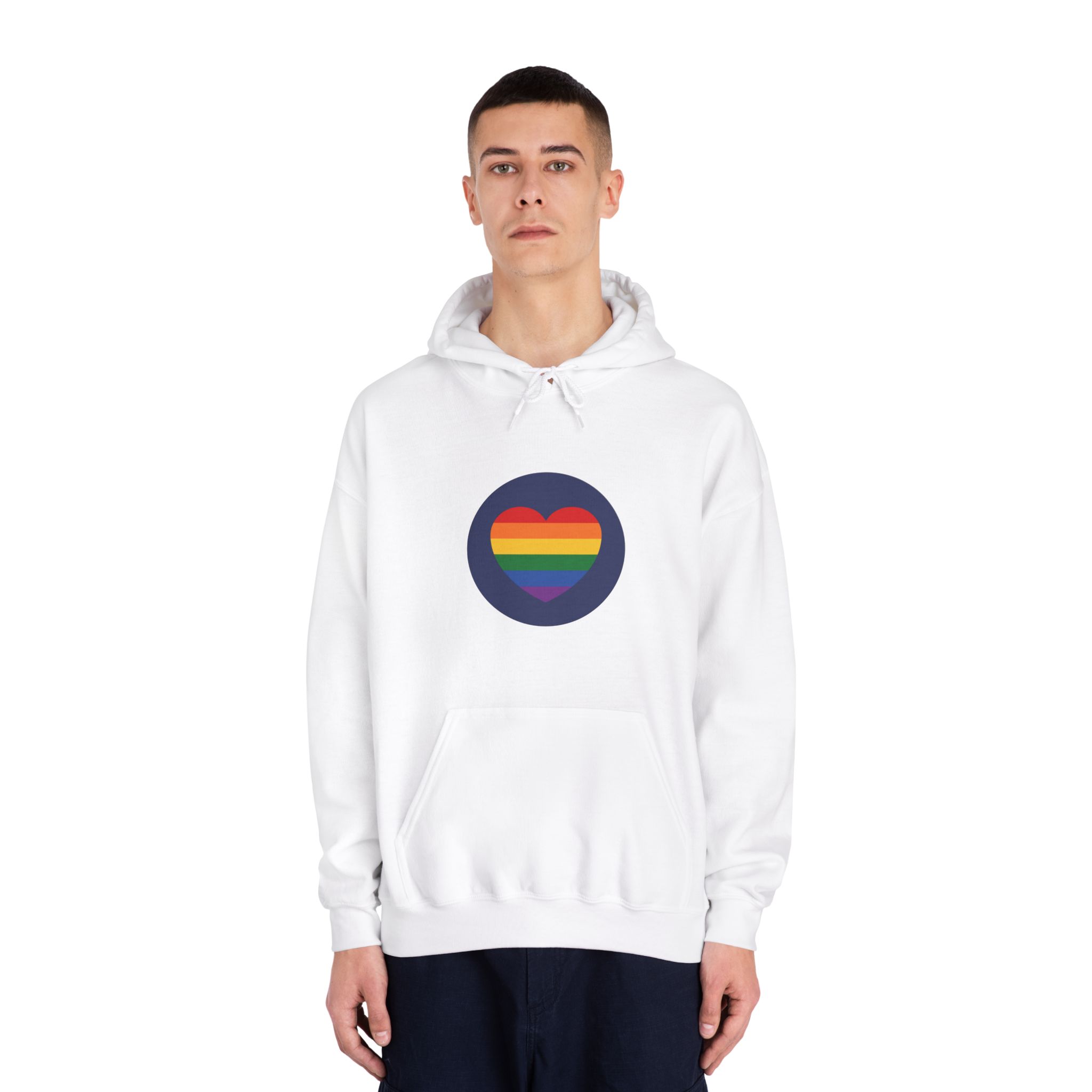 Lgbt Pride Month June Lesbian Gay Bisexual Transgender Lgbtq Flag Rainbow Vector(5) Unisex Dryblend Hooded Sweatshirt - Image 3