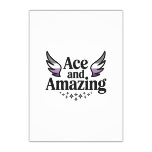 Ace Amazing T Shirt Design Isolated White Background 2 Gift Wrapping Paper Sheets 1pc