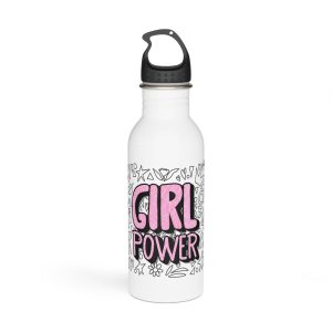 Girl Power Poster Vector Concept Illustration Stainless Steel Water Bottle